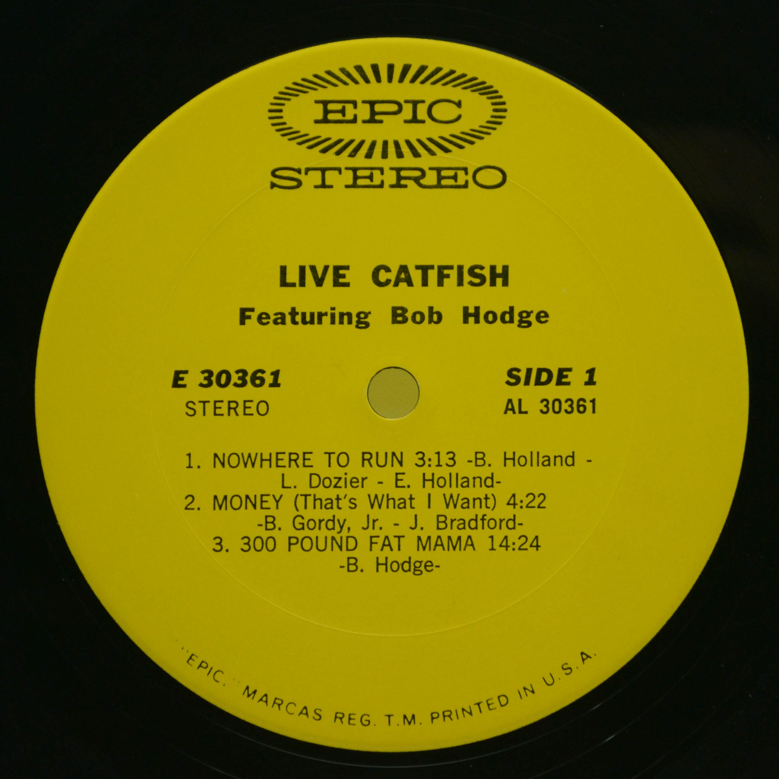 Catfish Featuring Bob Hodge — Live Catfish (1-st, USA), 1970