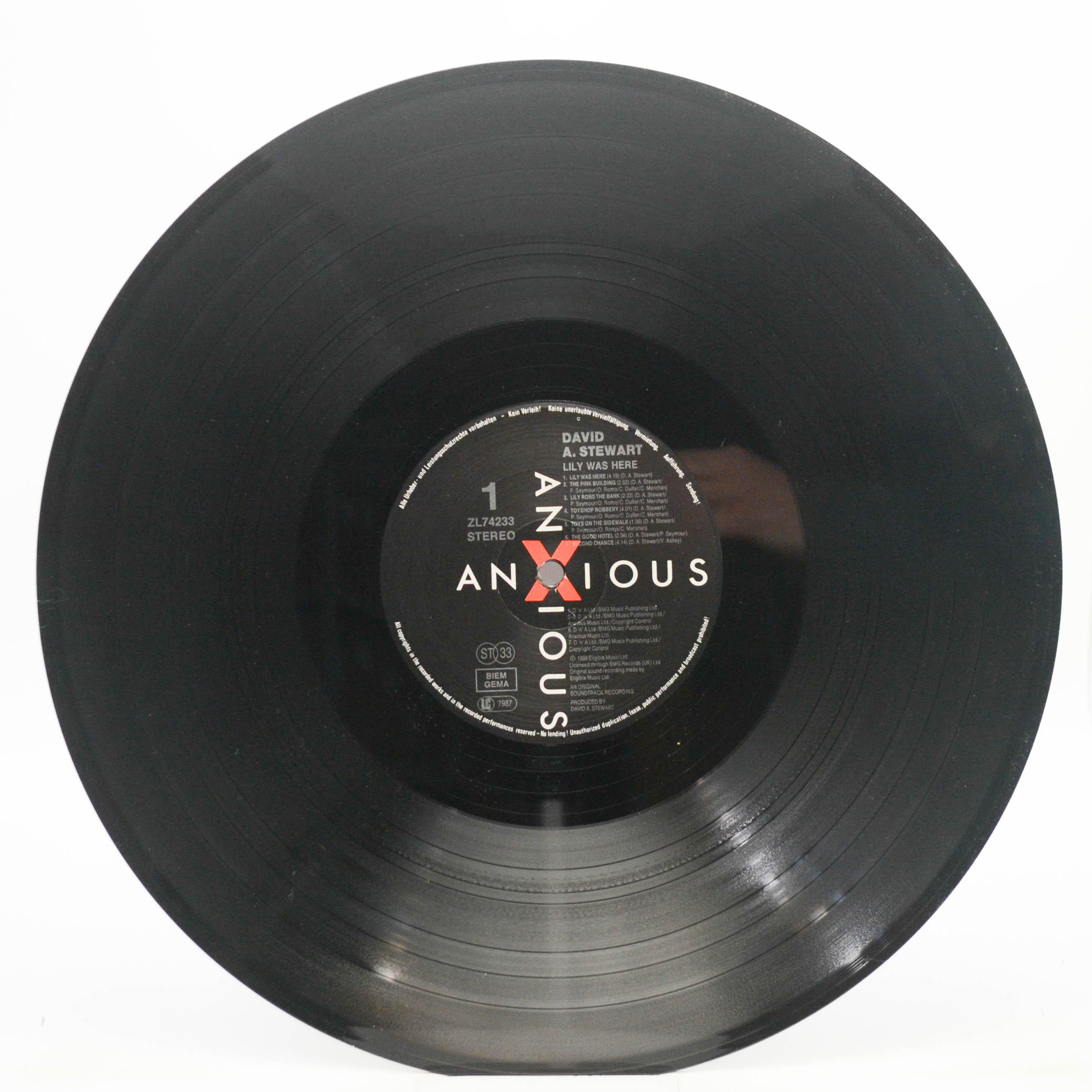 David A. Stewart And Featuring Candy Dulfer — Lily Was Here, 1989