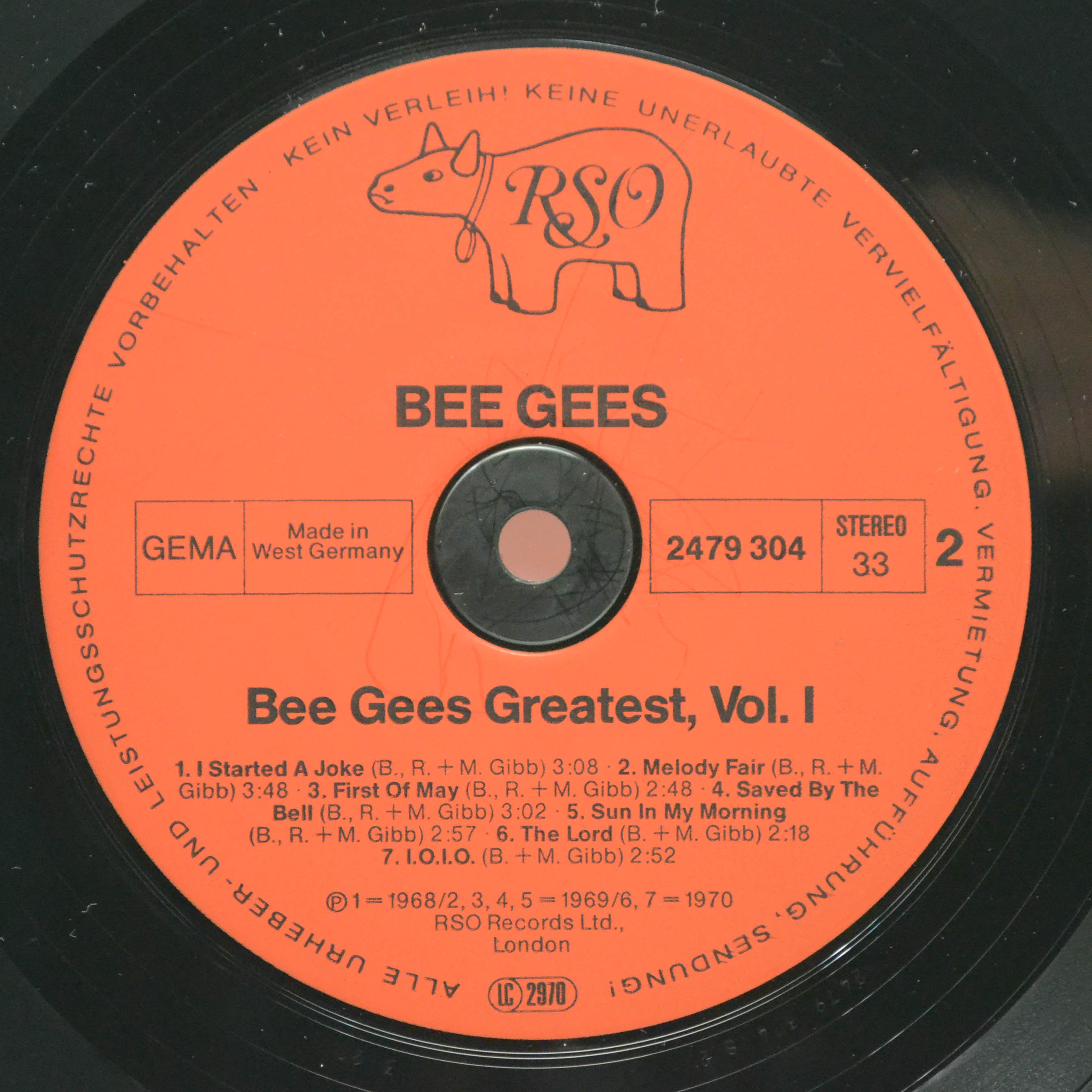 Bee Gees — Bee Gees Greatest, Volume 1 - 1967-1974 (2LP), 1982