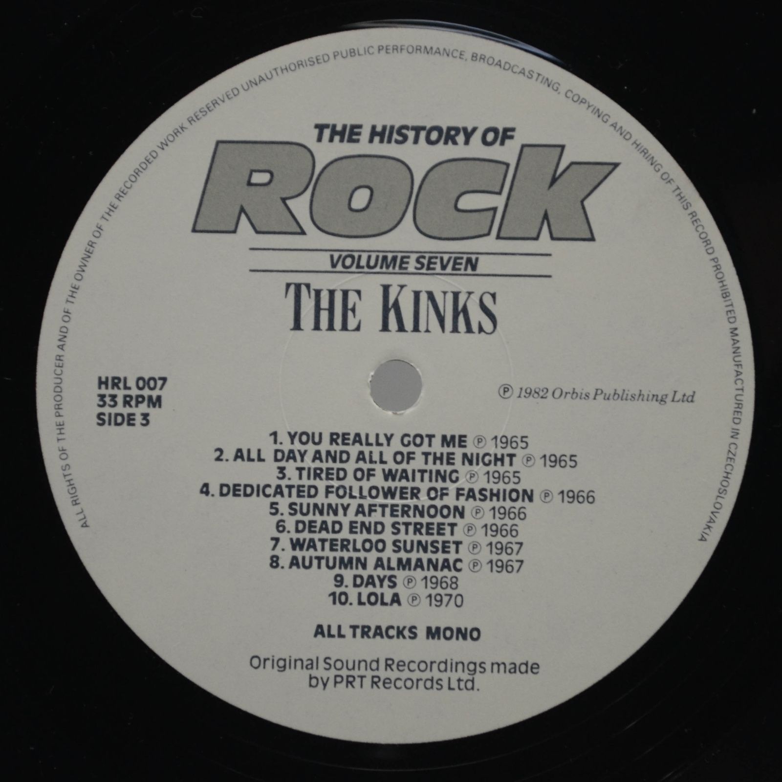 Hollies / Searchers / Kinks / Manfred Mann — The History Of Rock (Volume Seven) (2LP, UK), 1982