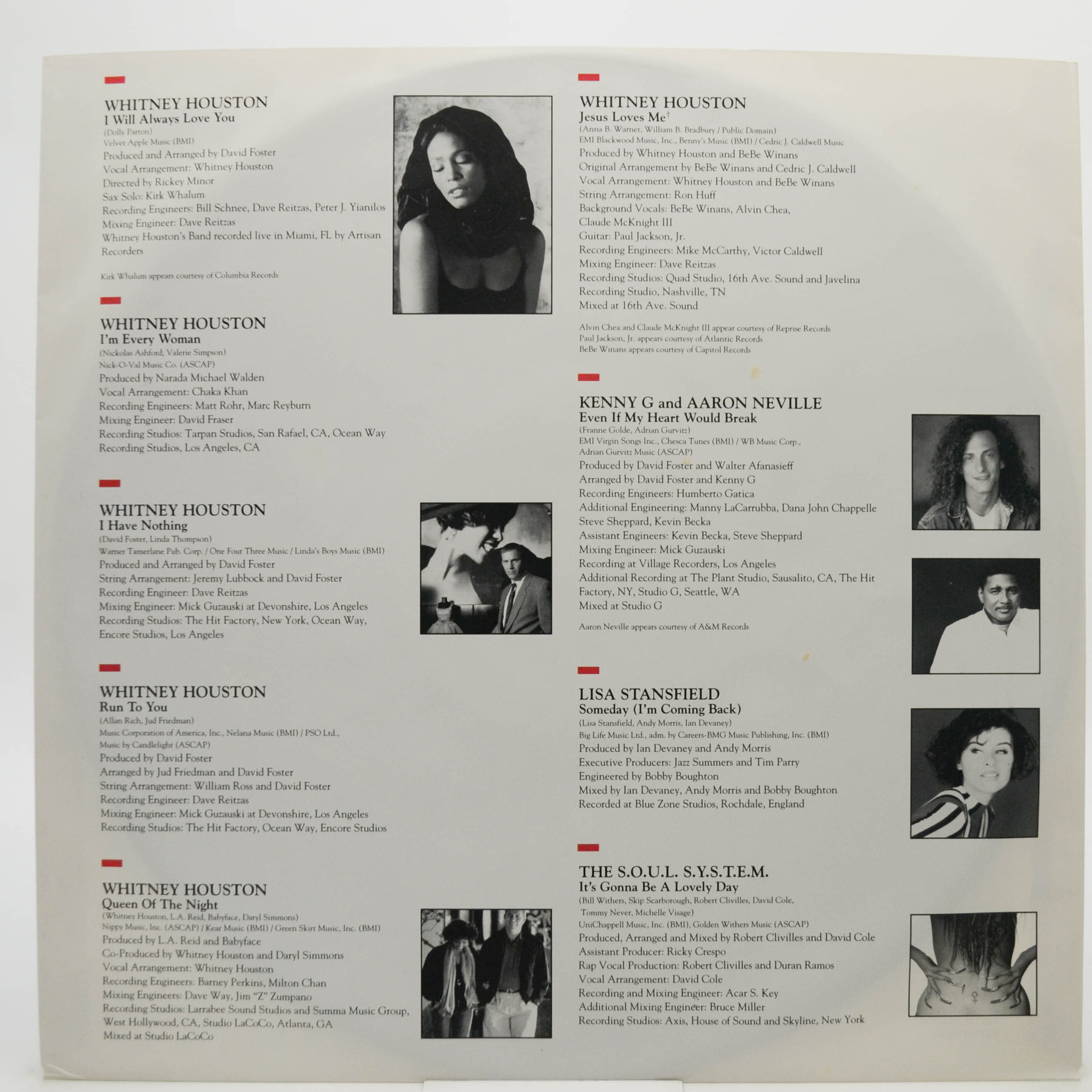 Various — The Bodyguard (Original Soundtrack Album), 1992