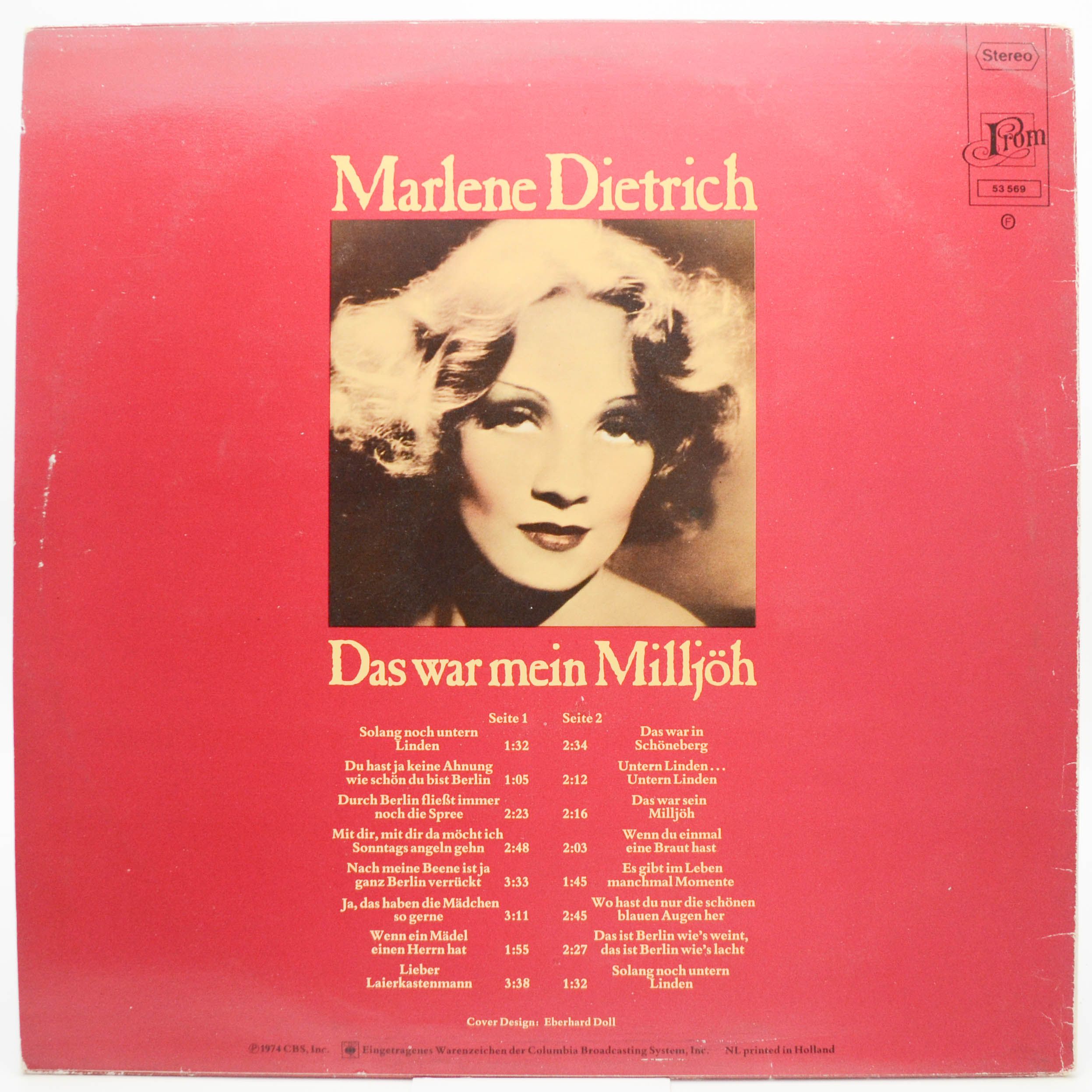Marlene Dietrich — Das War Mein Milljöh, 1965
