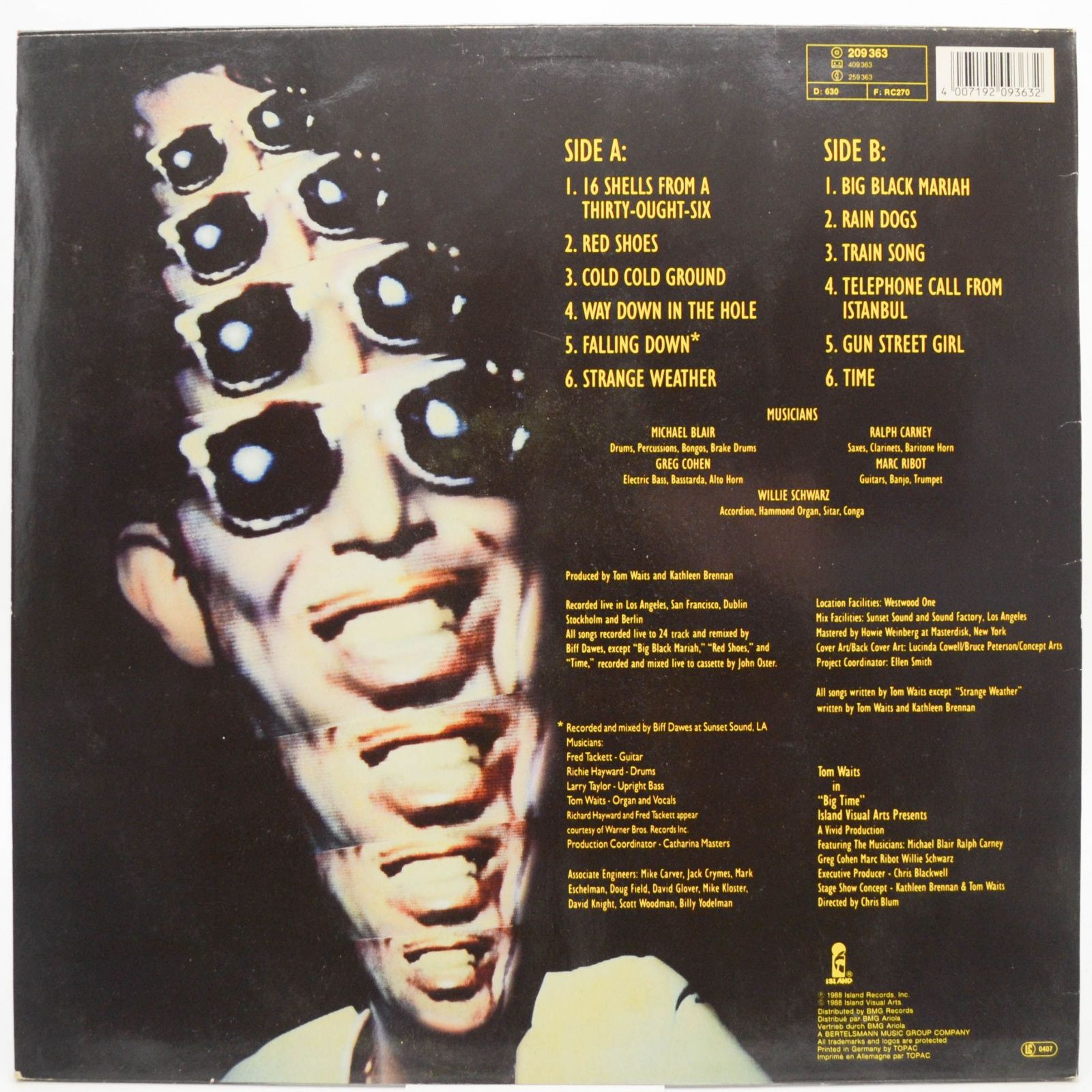 Tom Waits — Big Time, 1988