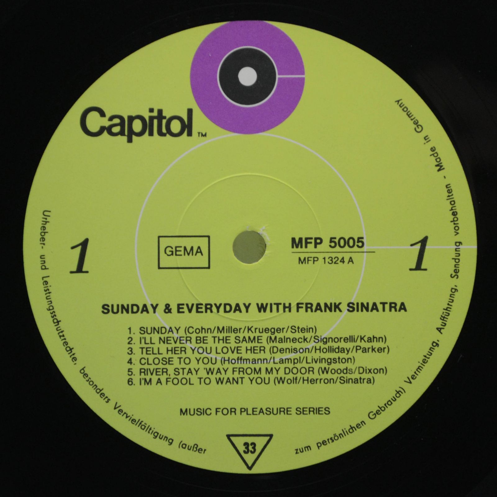 Frank Sinatra — Sunday And Everyday With Frank Sinatra, 1969