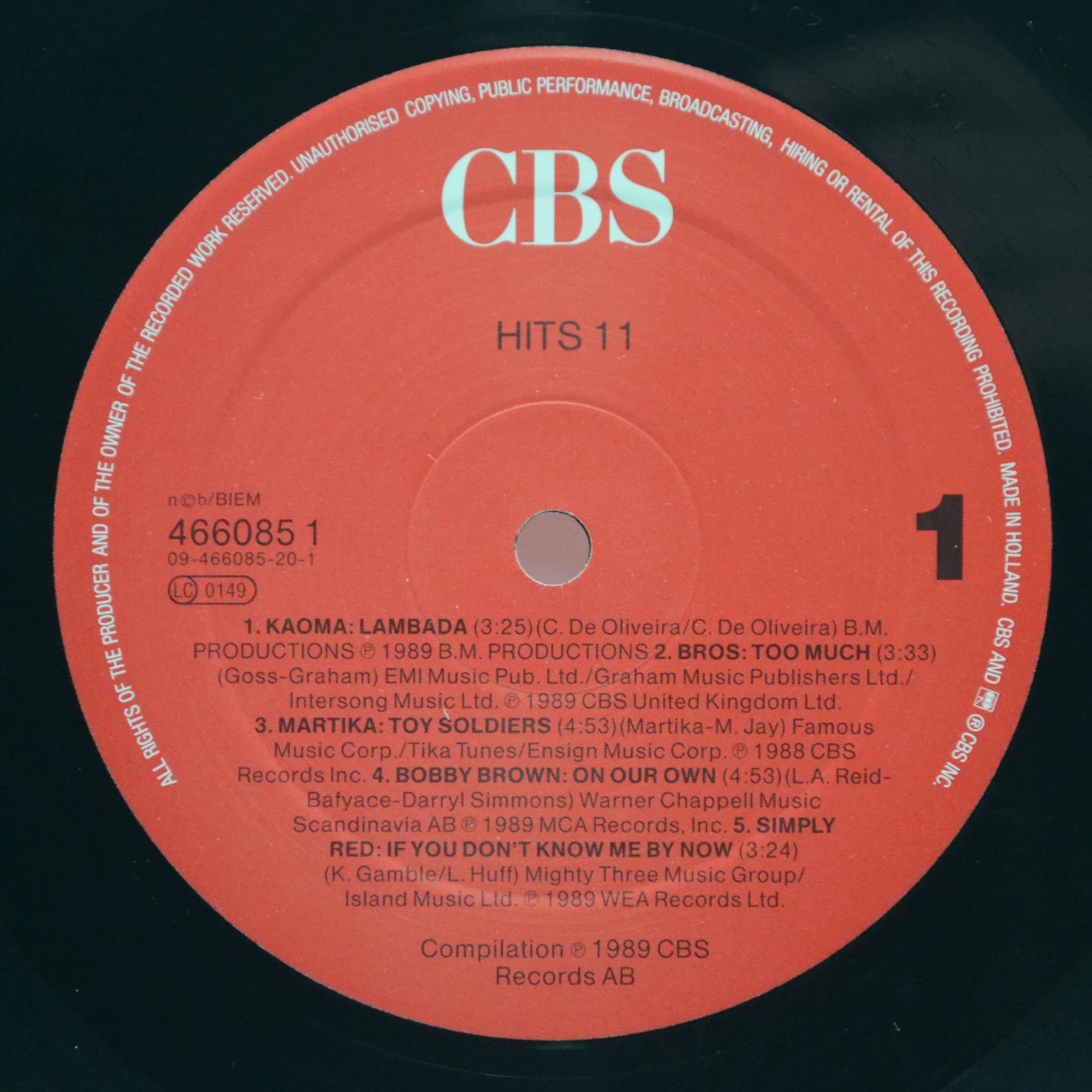 Various — Hits 11 (2LP), 1989