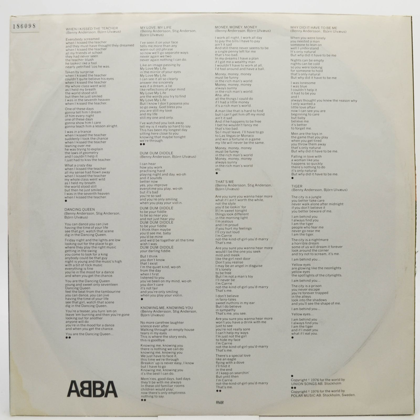 ABBA — Arrival (1-st, Sweden), 1976