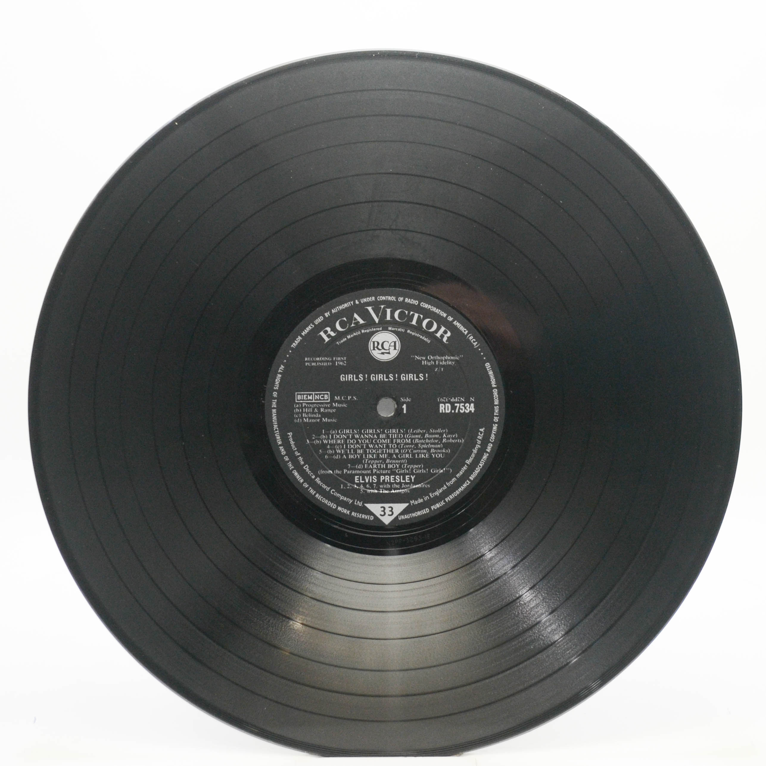 Elvis Presley — Girls! Girls! Girls! (UK), 1962