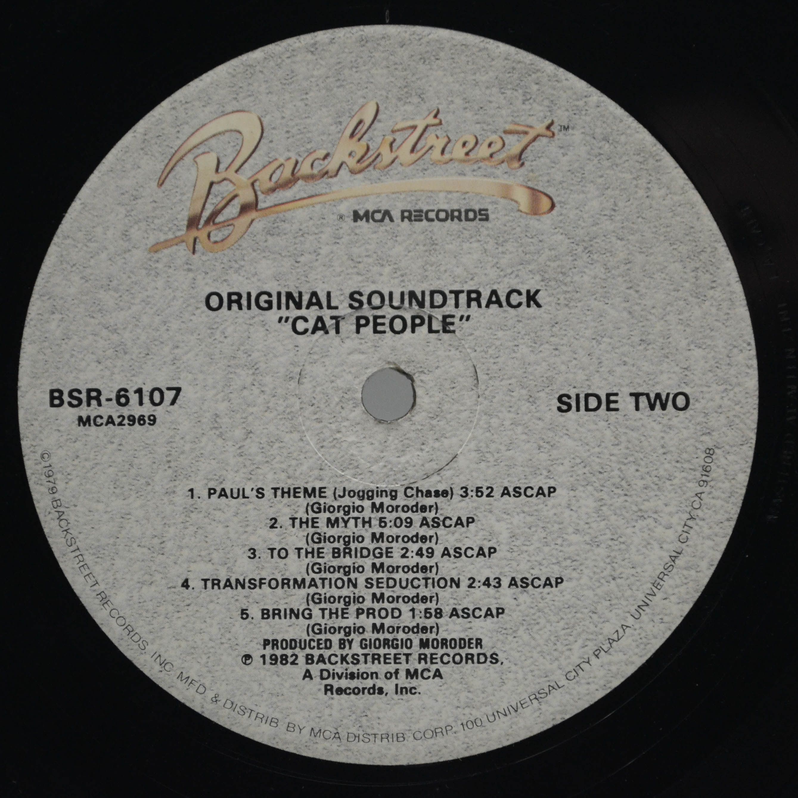 Giorgio Moroder — Cat People (Original Soundtrack), 1982