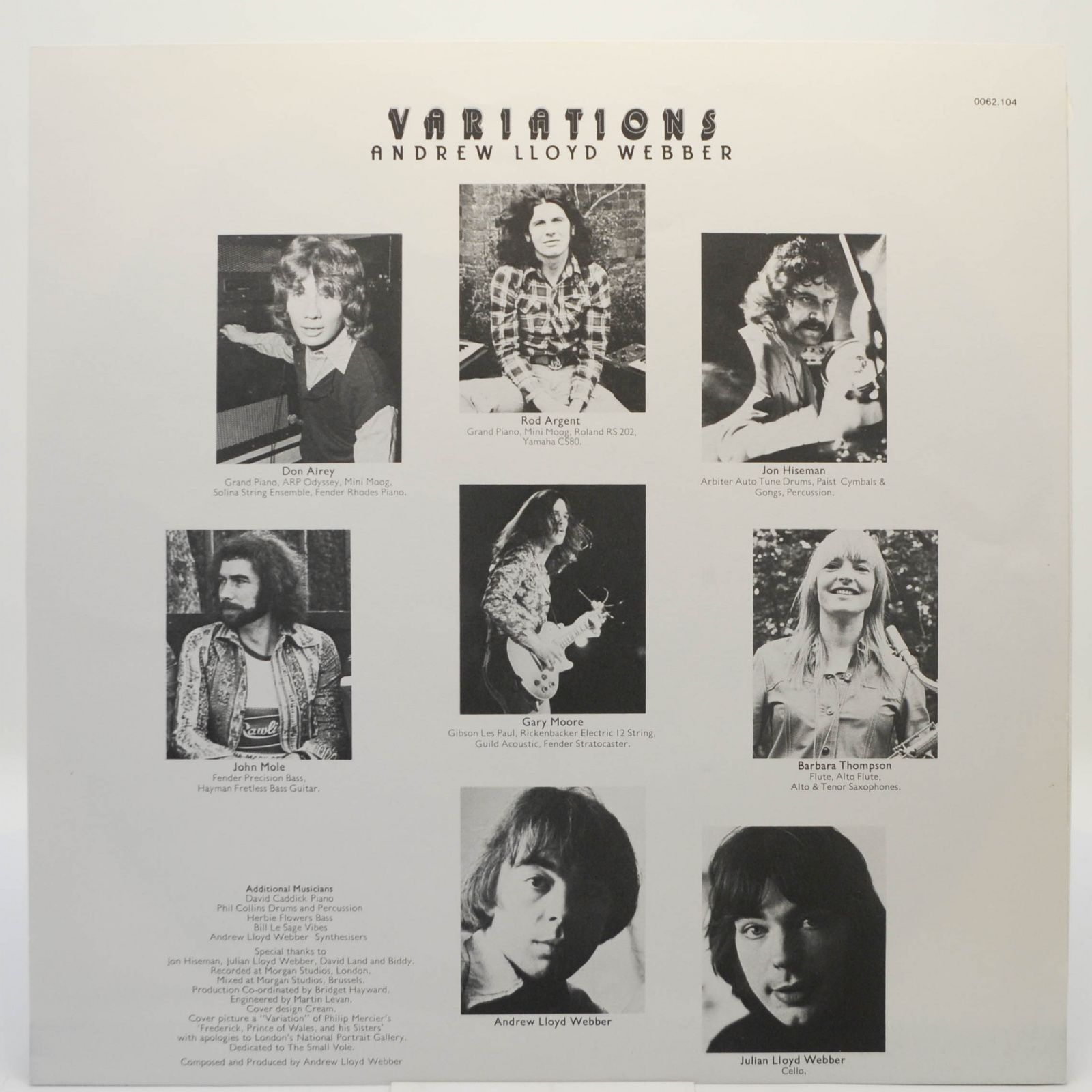 Andrew Lloyd Webber — Variations, 1978