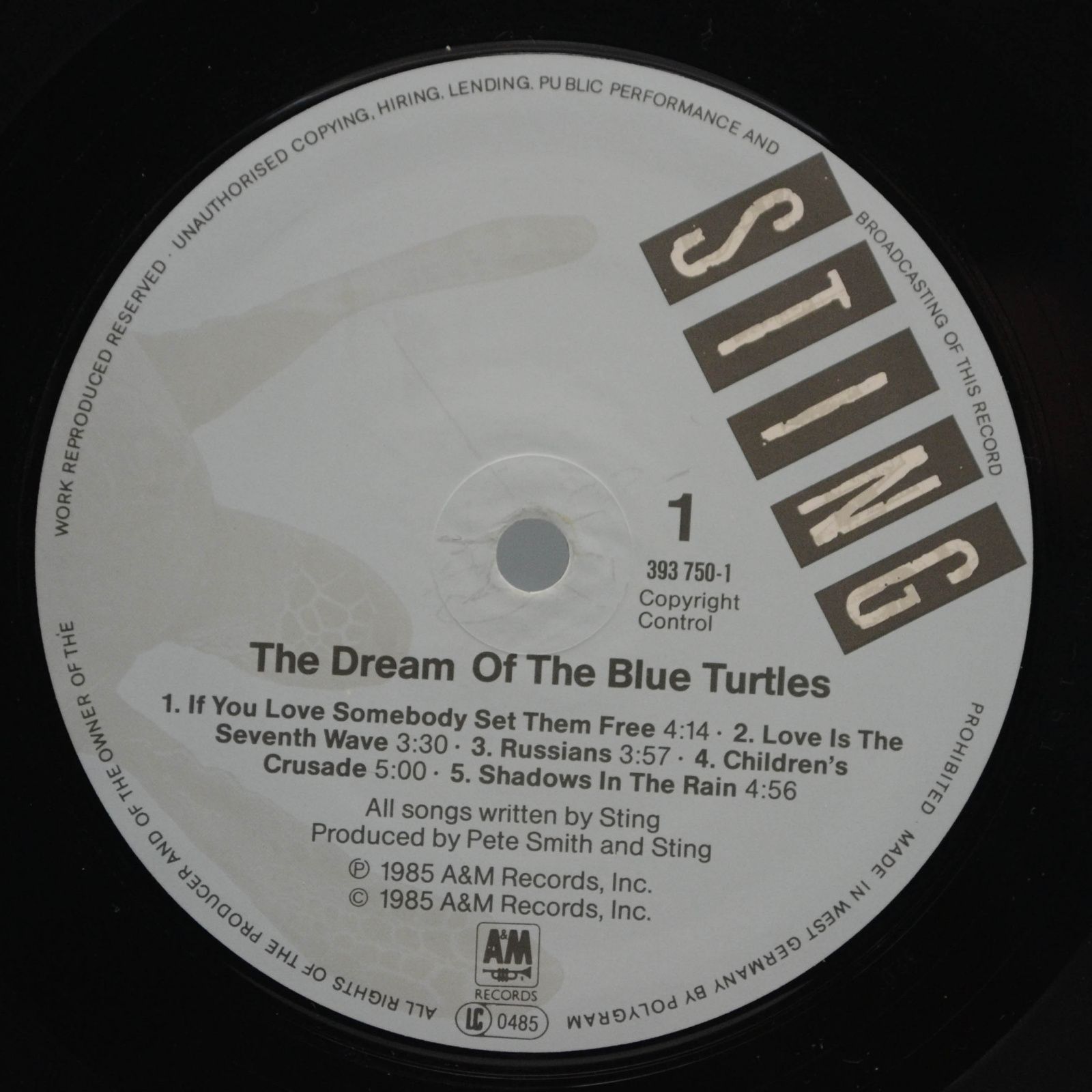 Sting — The Dream Of The Blue Turtles, 1985