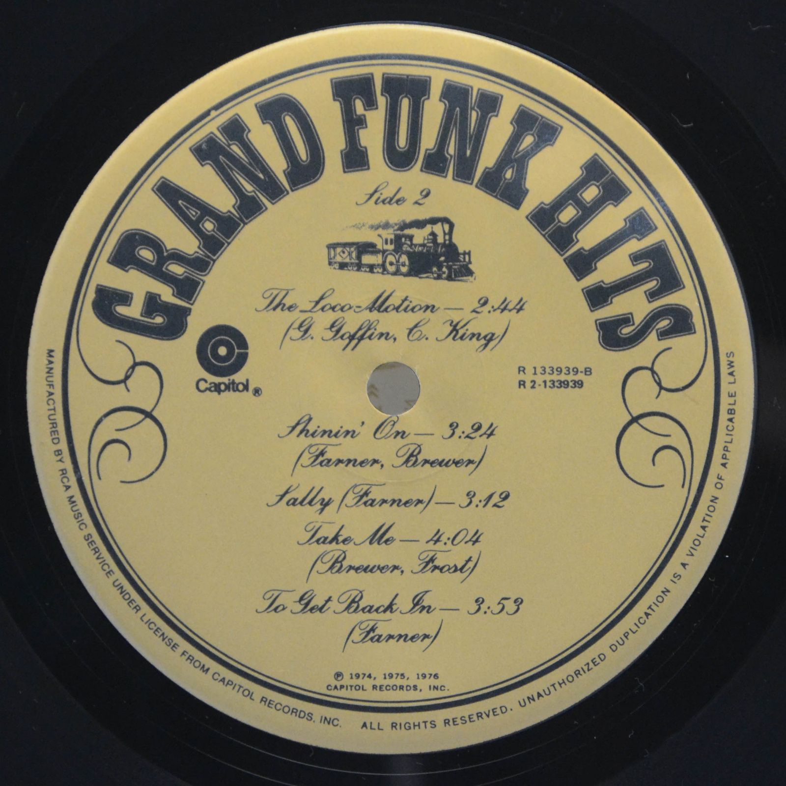 Grand Funk — Grand Funk Hits (USA, booklet), 1976