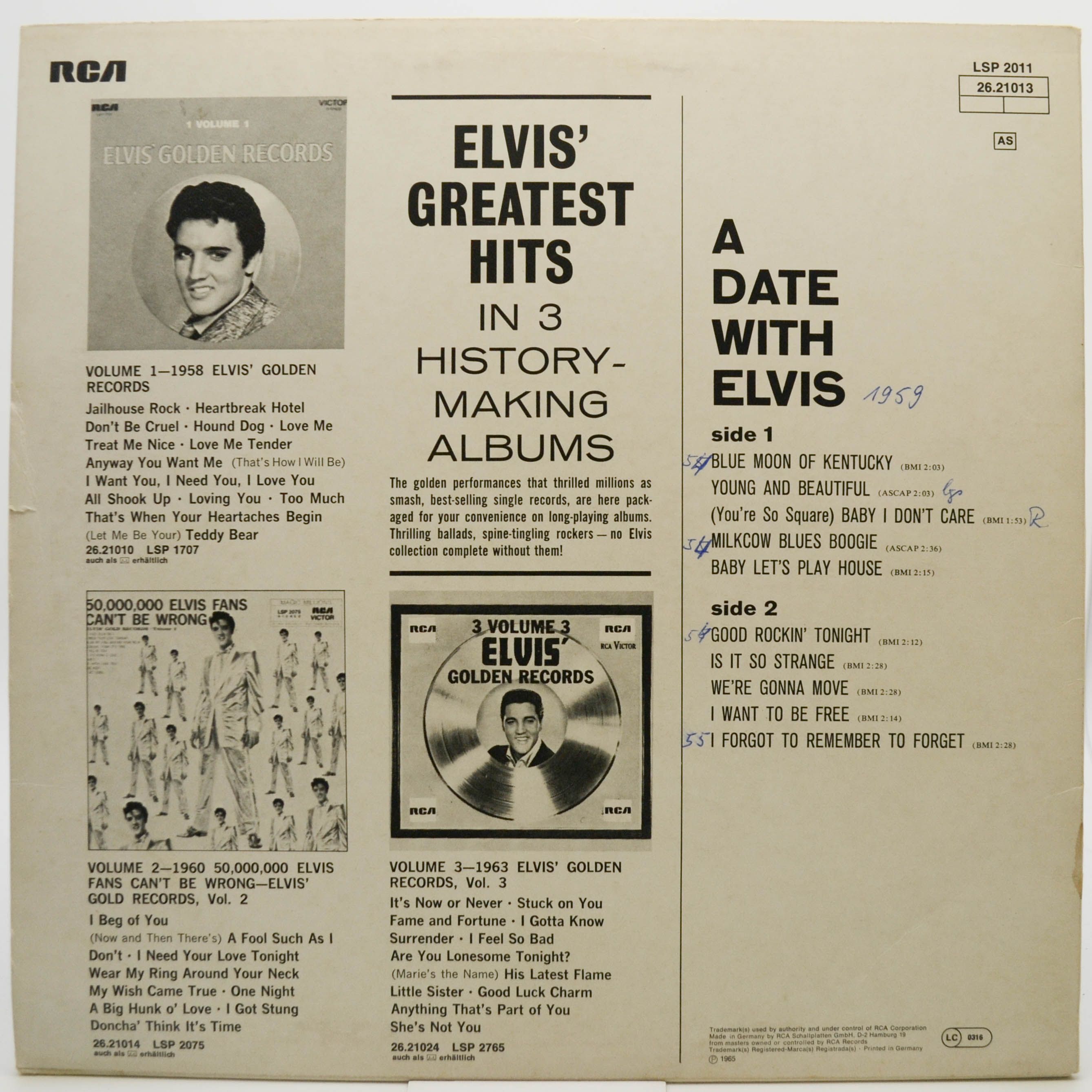 Elvis Presley — A Date With Elvis, 1959