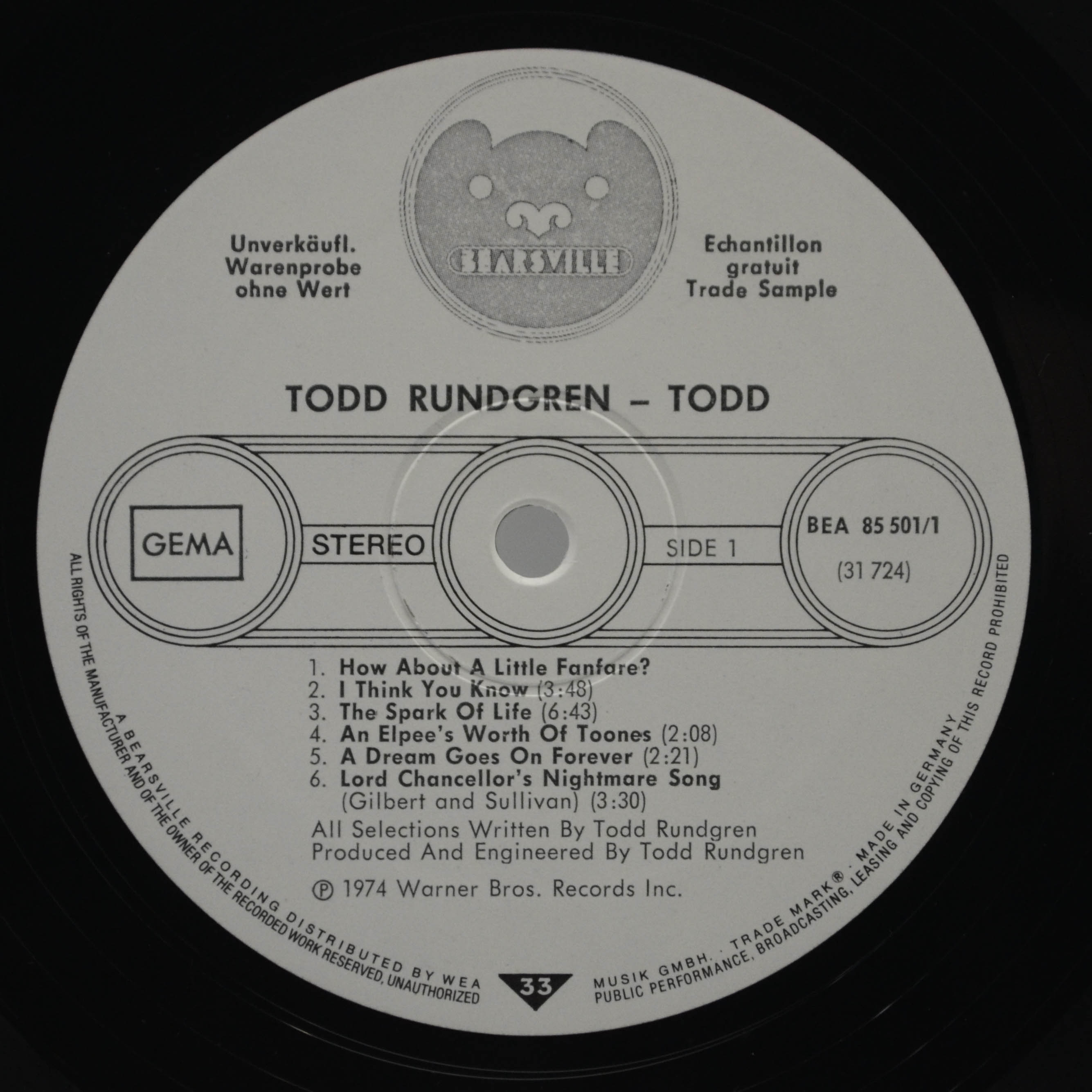 Todd Rundgren — Todd (2LP), 1974