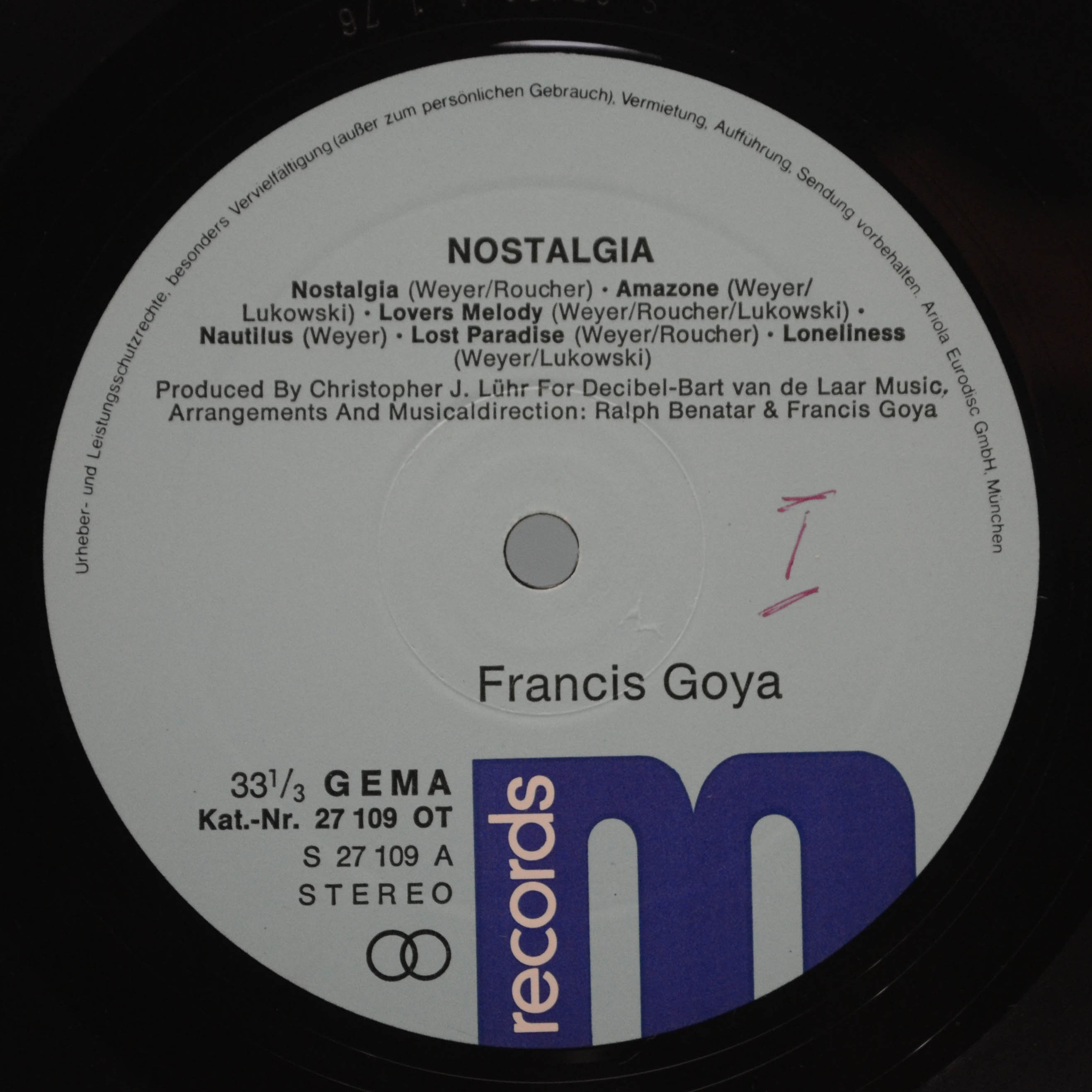 Francis Goya — Nostalgia, 1976