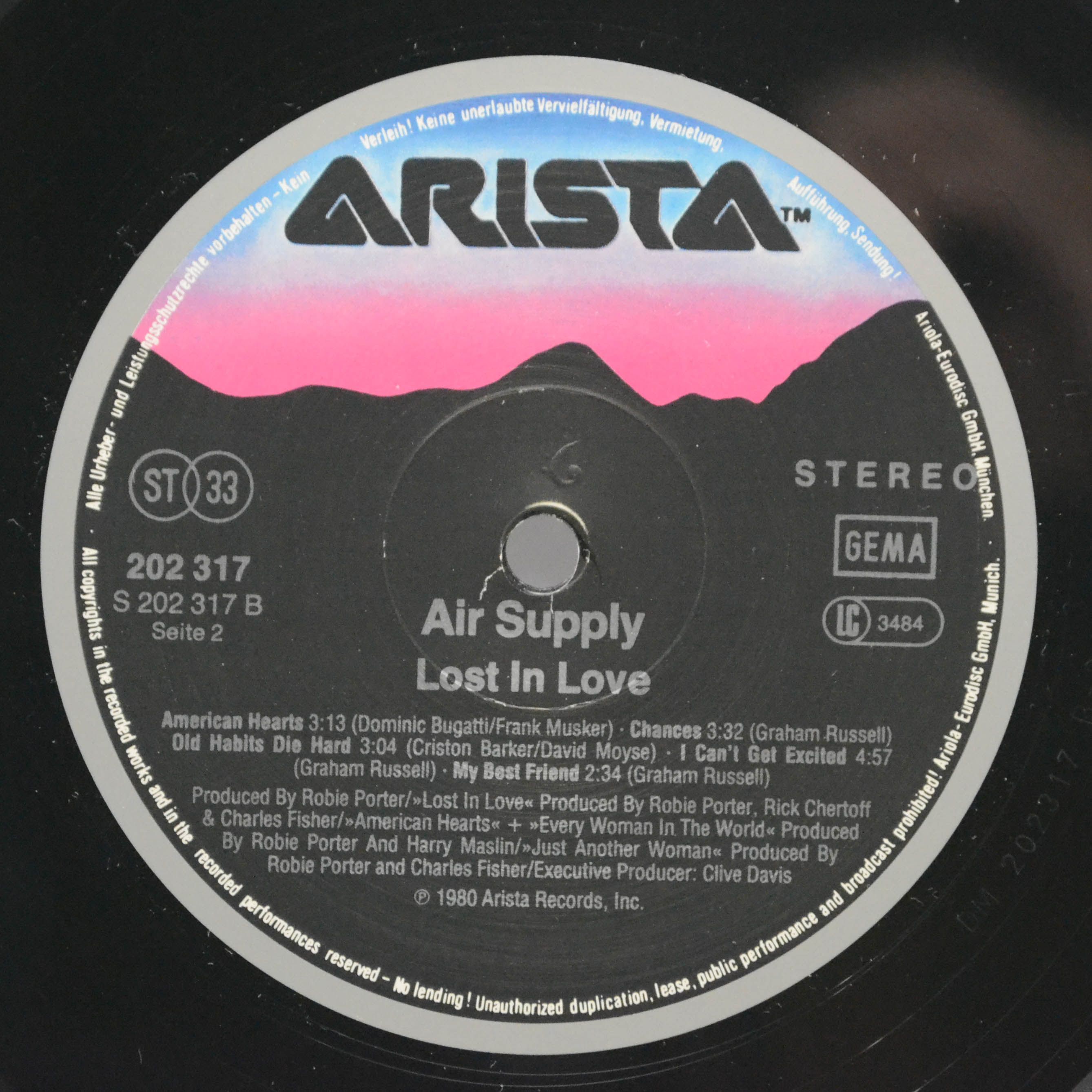 Air Supply — Lost In Love, 1980