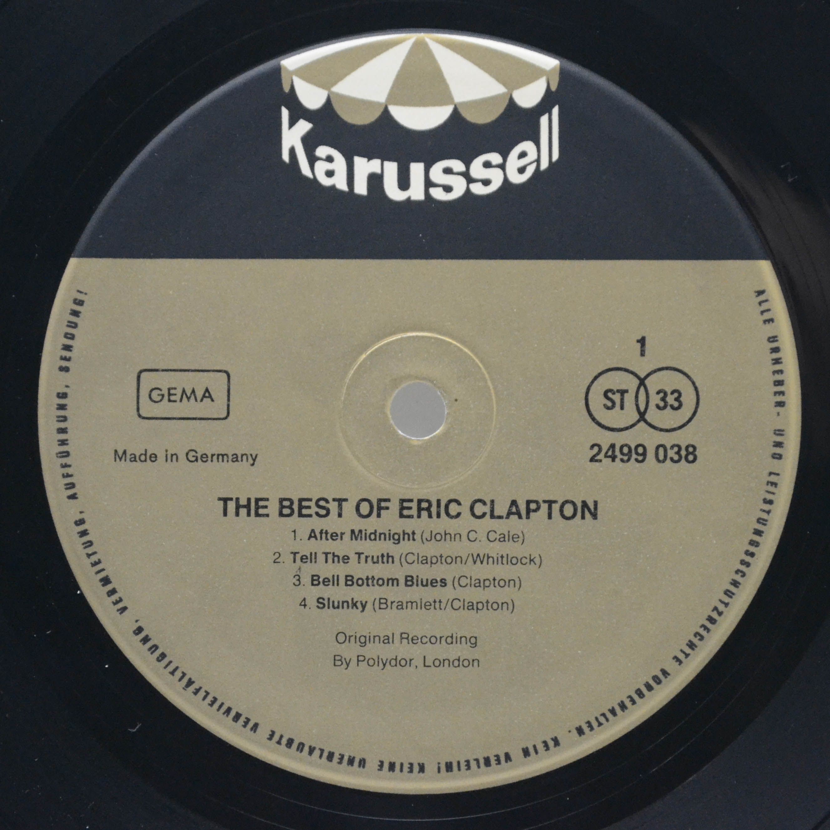 Eric Clapton — The Best Of Eric Clapton, 1972