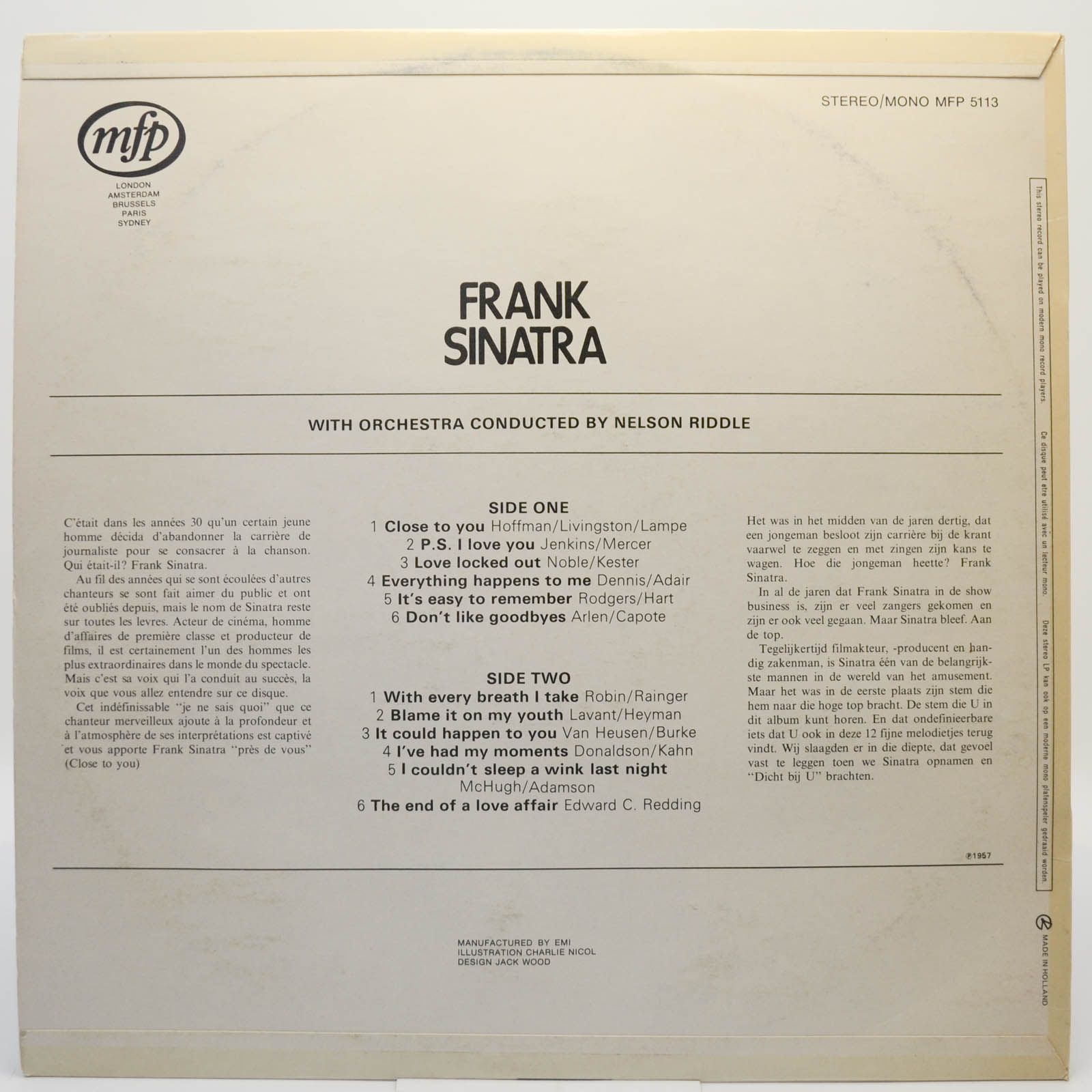 Frank Sinatra — Close To You, 1970