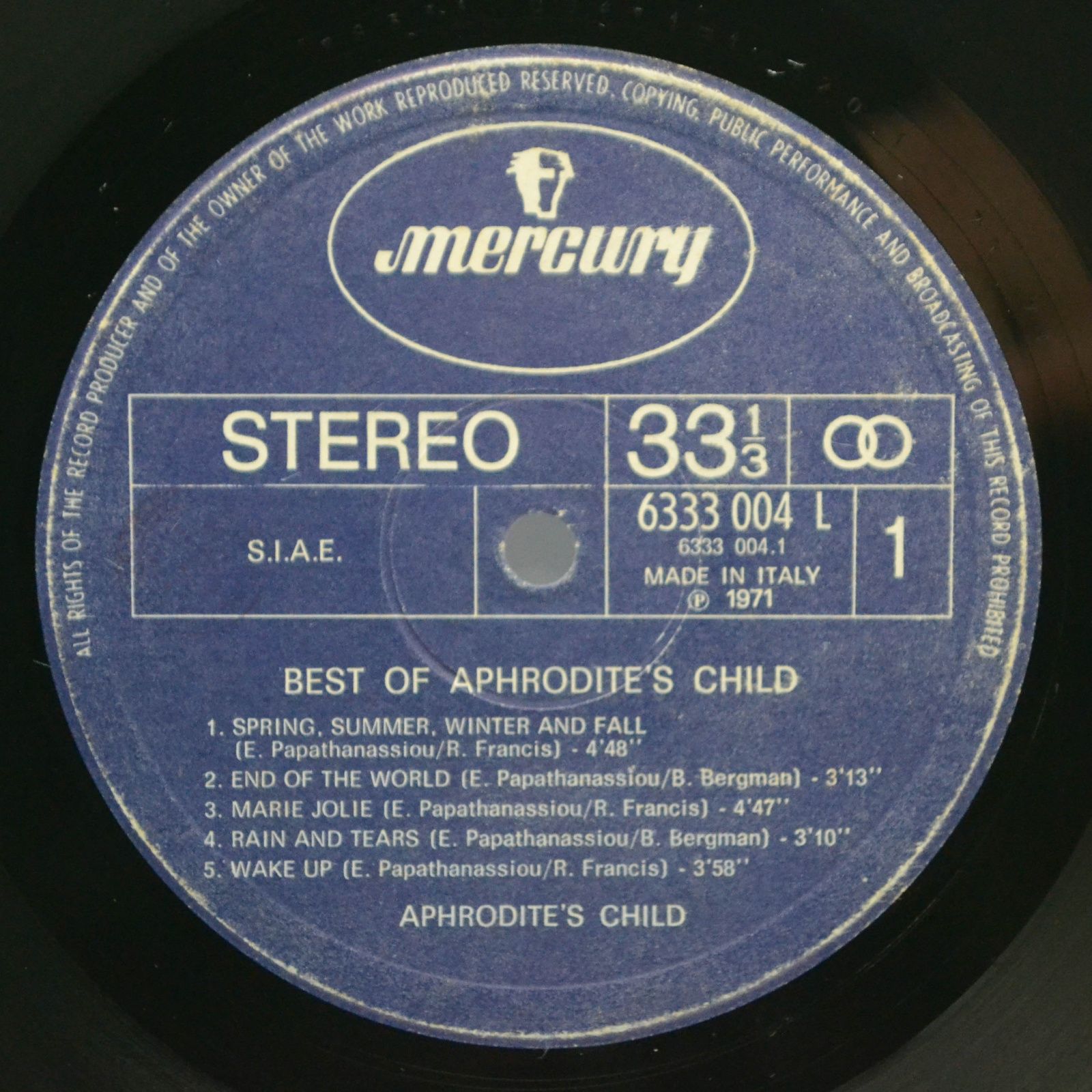 Aphrodite's Child — Best Of Aphrodite's Child, 1971