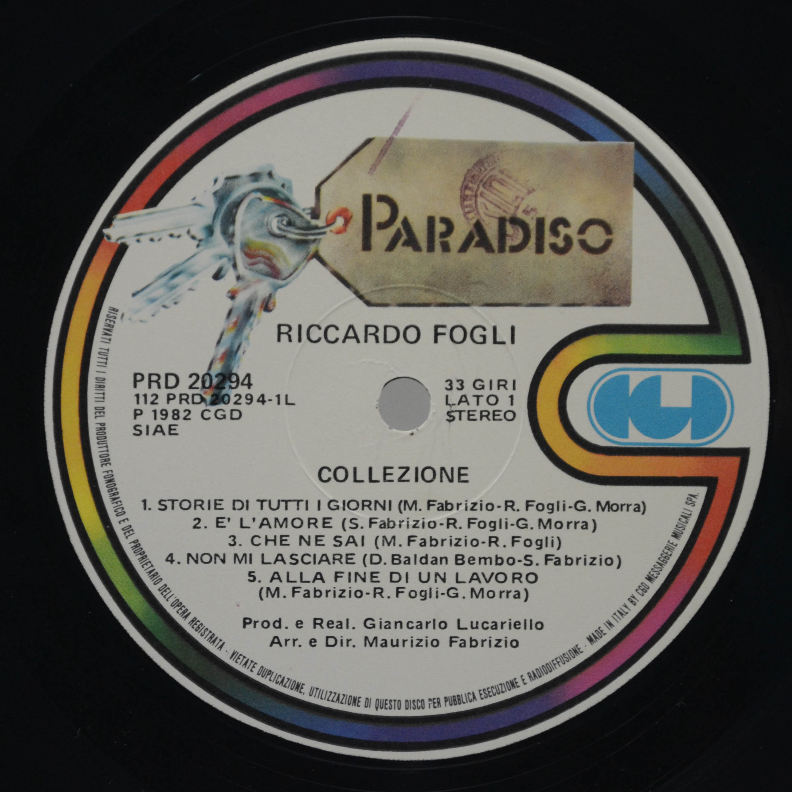 Riccardo Fogli — Collezione (1-st, Italy), 1982