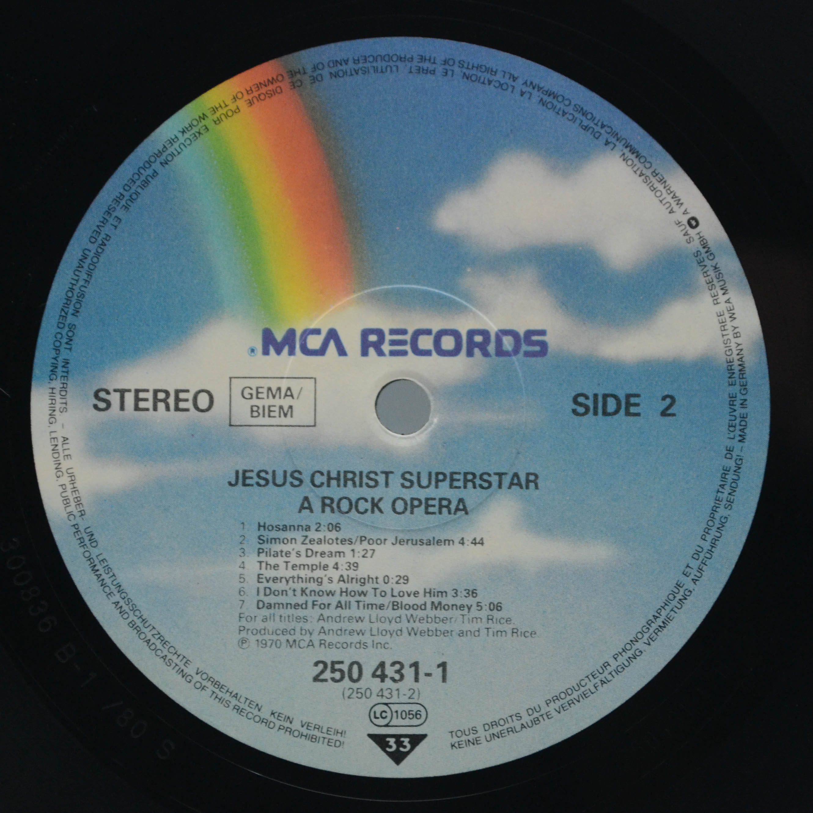 Виниловая пластинка Andrew Lloyd Webber — Jesus Christ Superstar (2LP, booklet), 1970