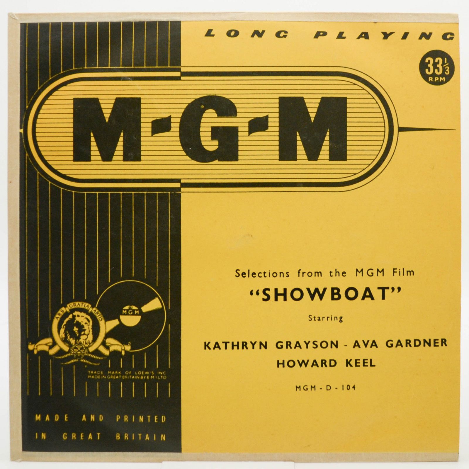 Various — Selections From The MGM Film "Showboat" (10", UK), 1952