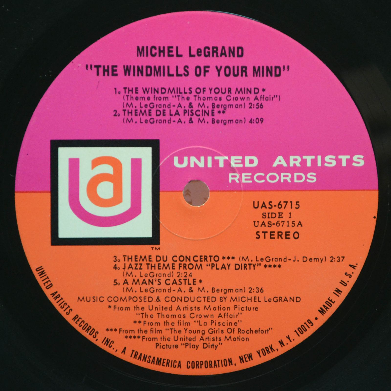 Michel Legrand — The Windmills Of Your Mind (USA), 1969