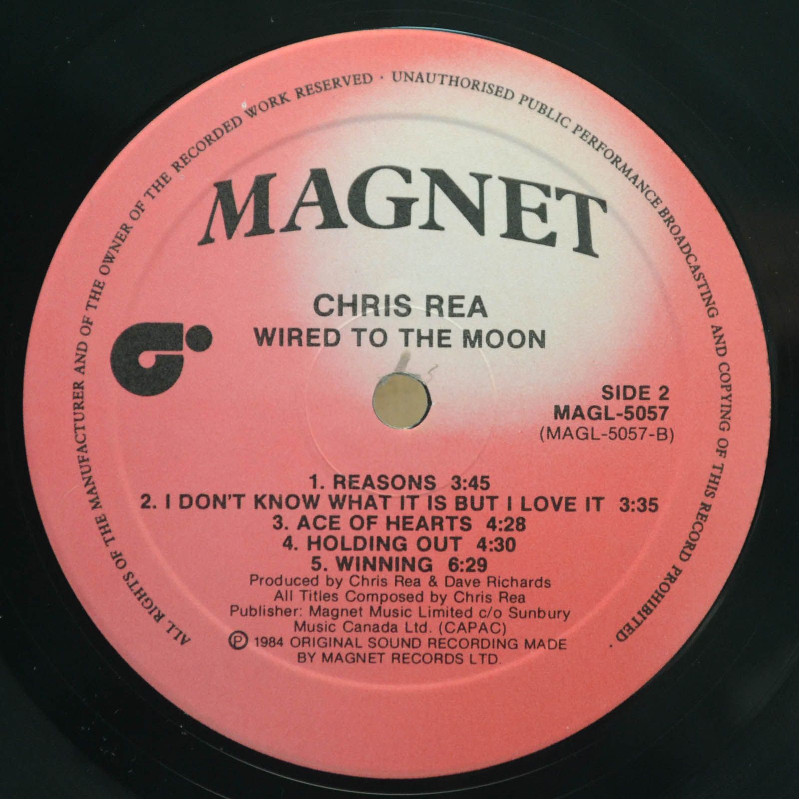 Chris Rea — Wired To The Moon, 1984