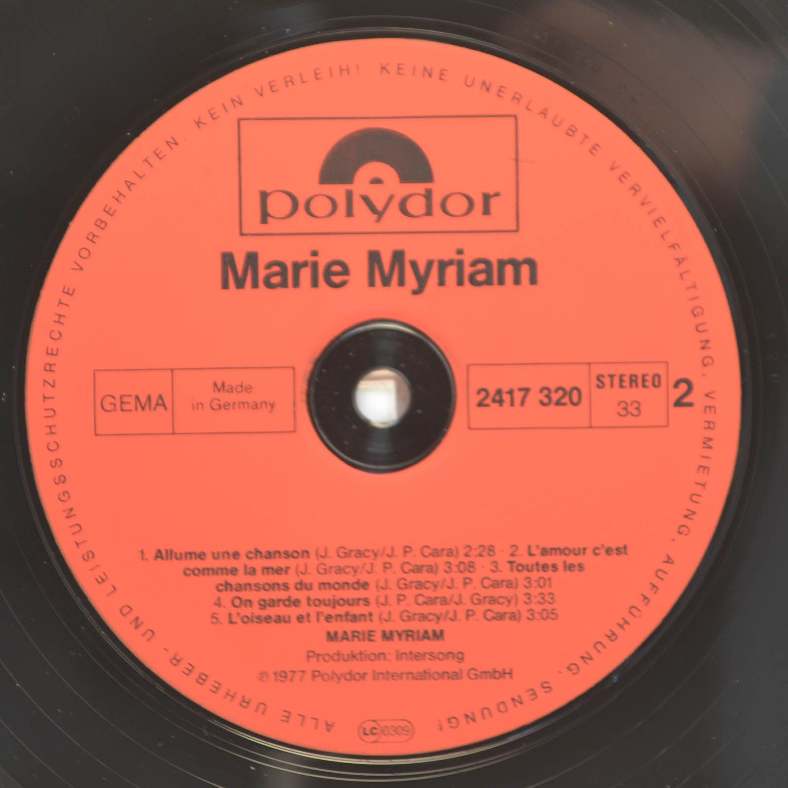 Marie Myriam — Marie Myriam, 1977