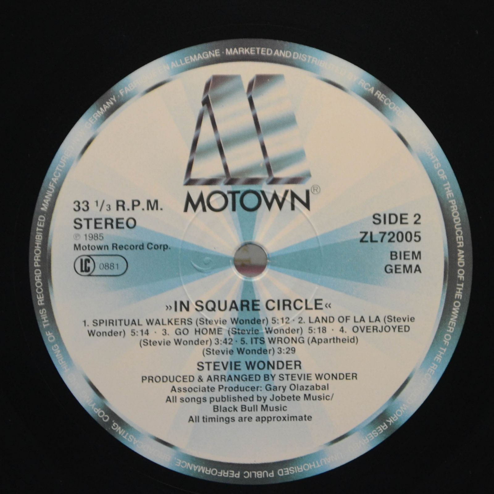 Stevie Wonder — In Square Circle, 1985