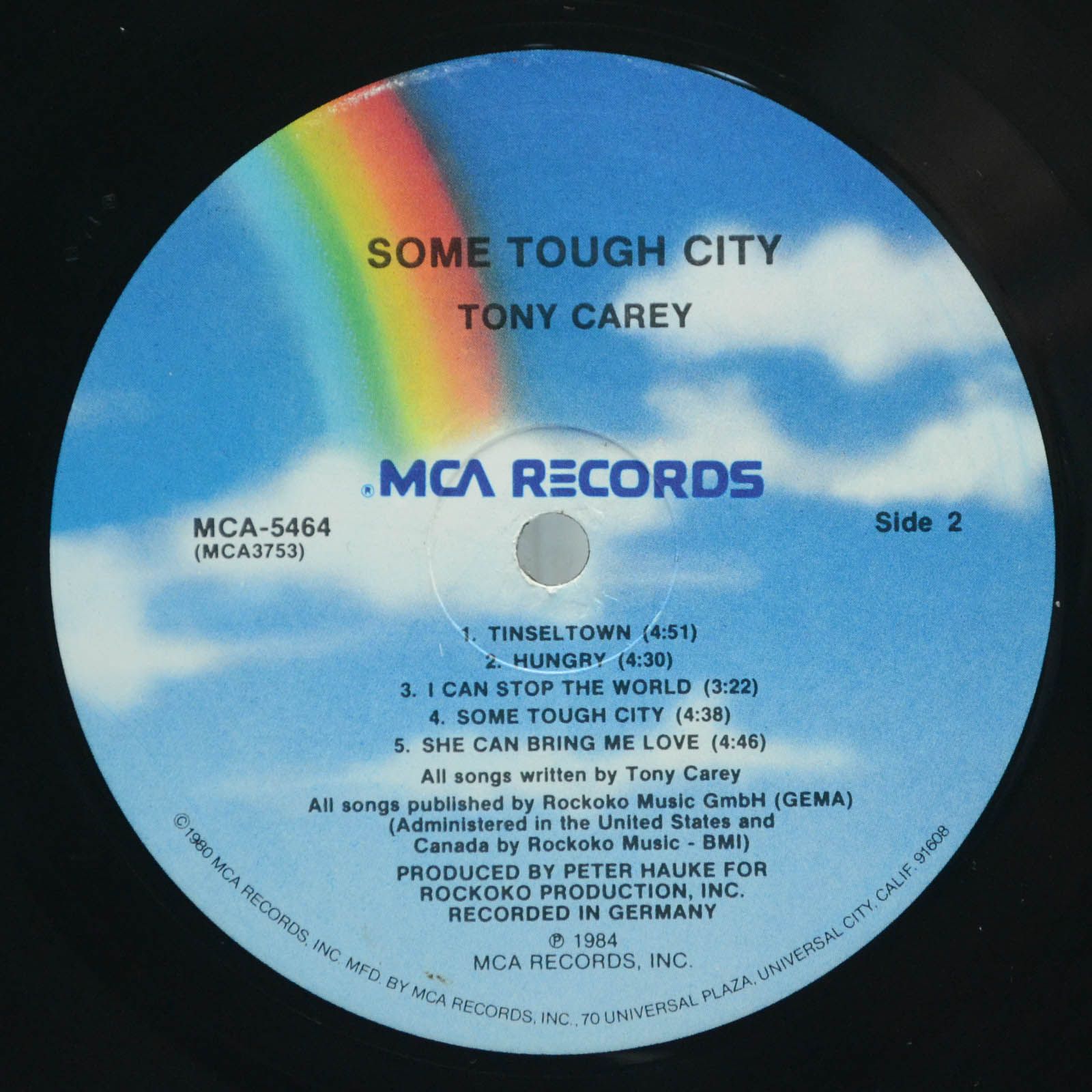 Tony Carey — Some Tough City (USA), 1984