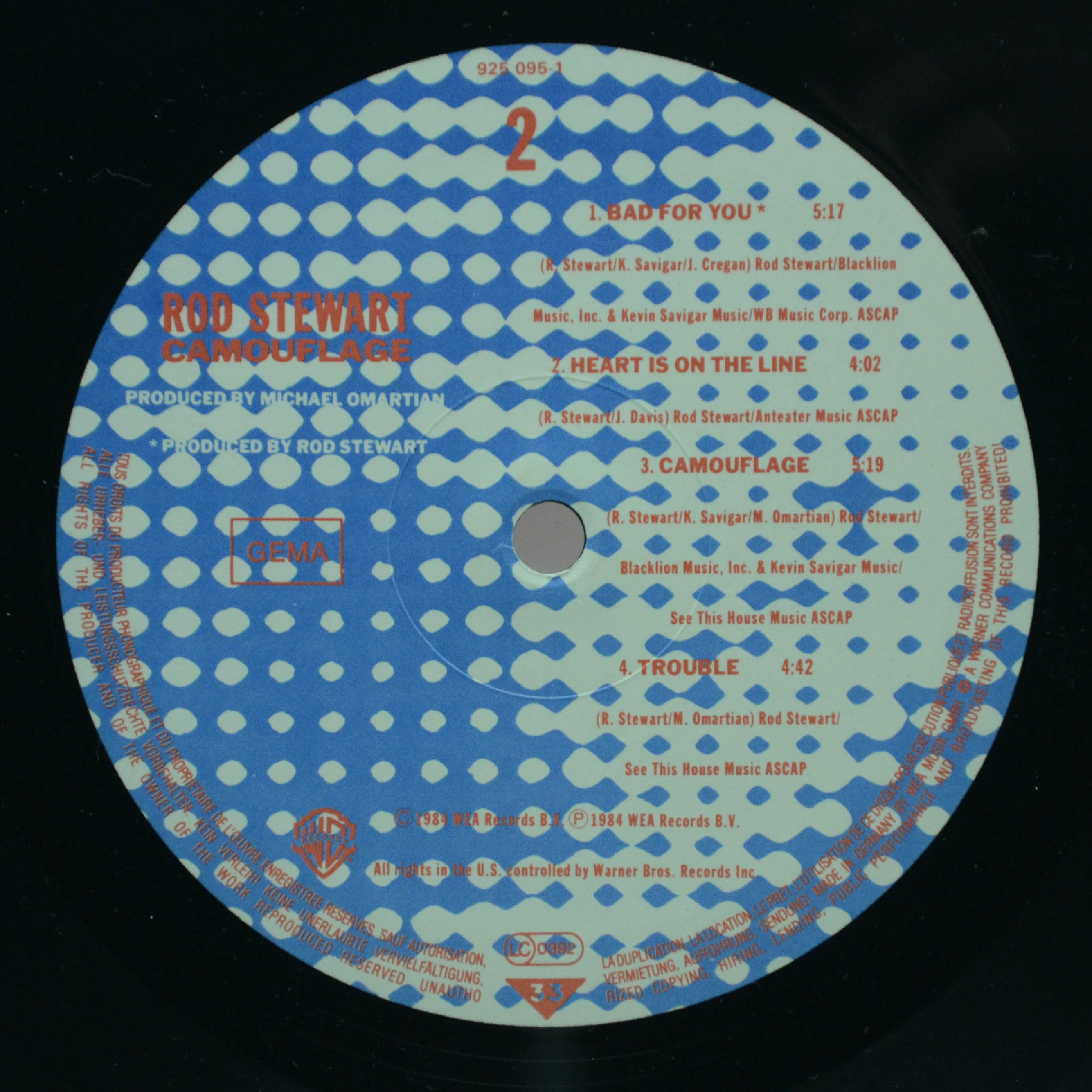 Rod Stewart — Camouflage, 1984