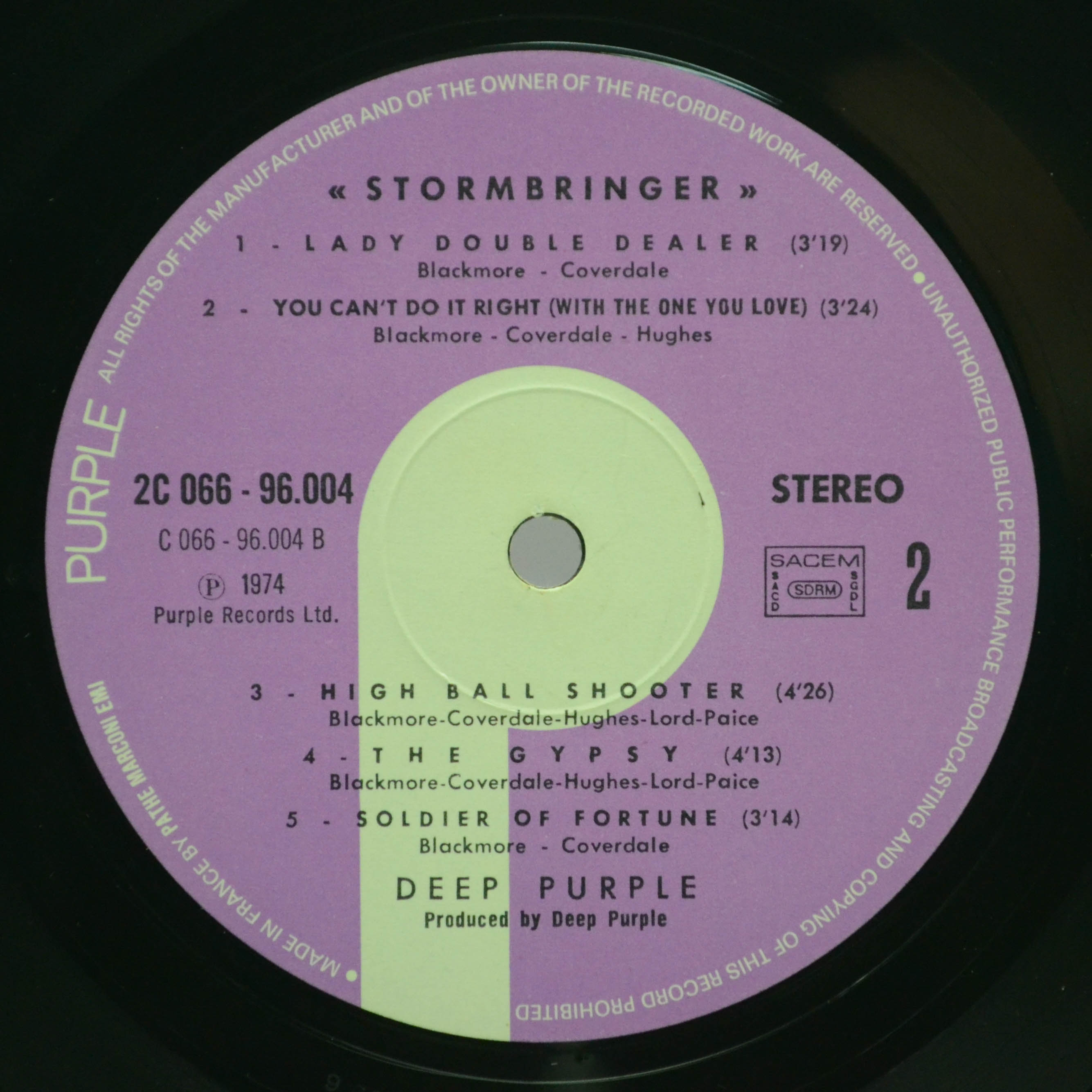 Deep Purple — Stormbringer, 1974