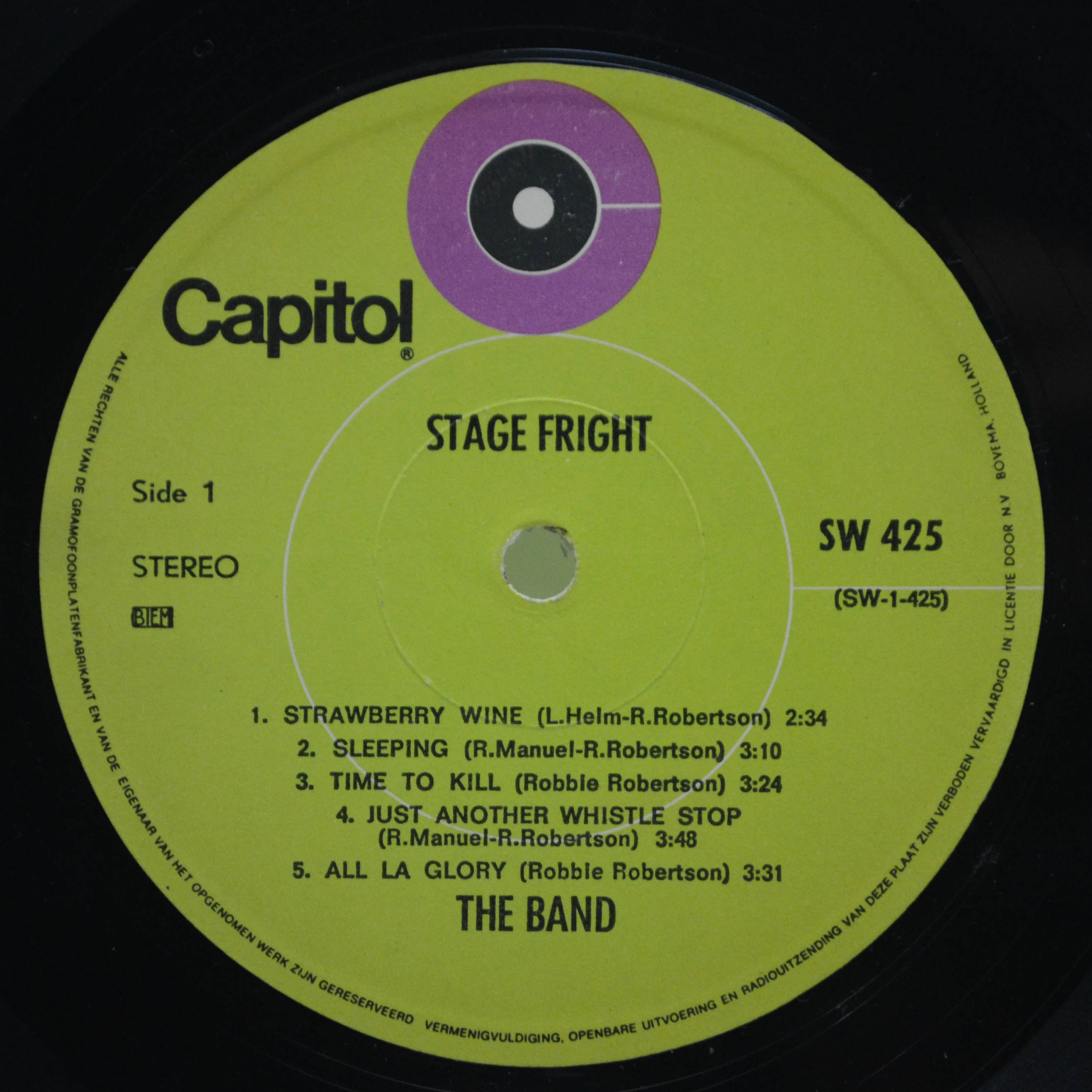 Band — Stage Fright, 1970