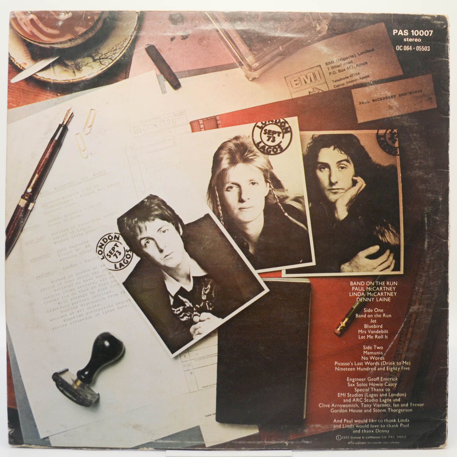 Paul McCartney And Wings — Band On The Run, 1973