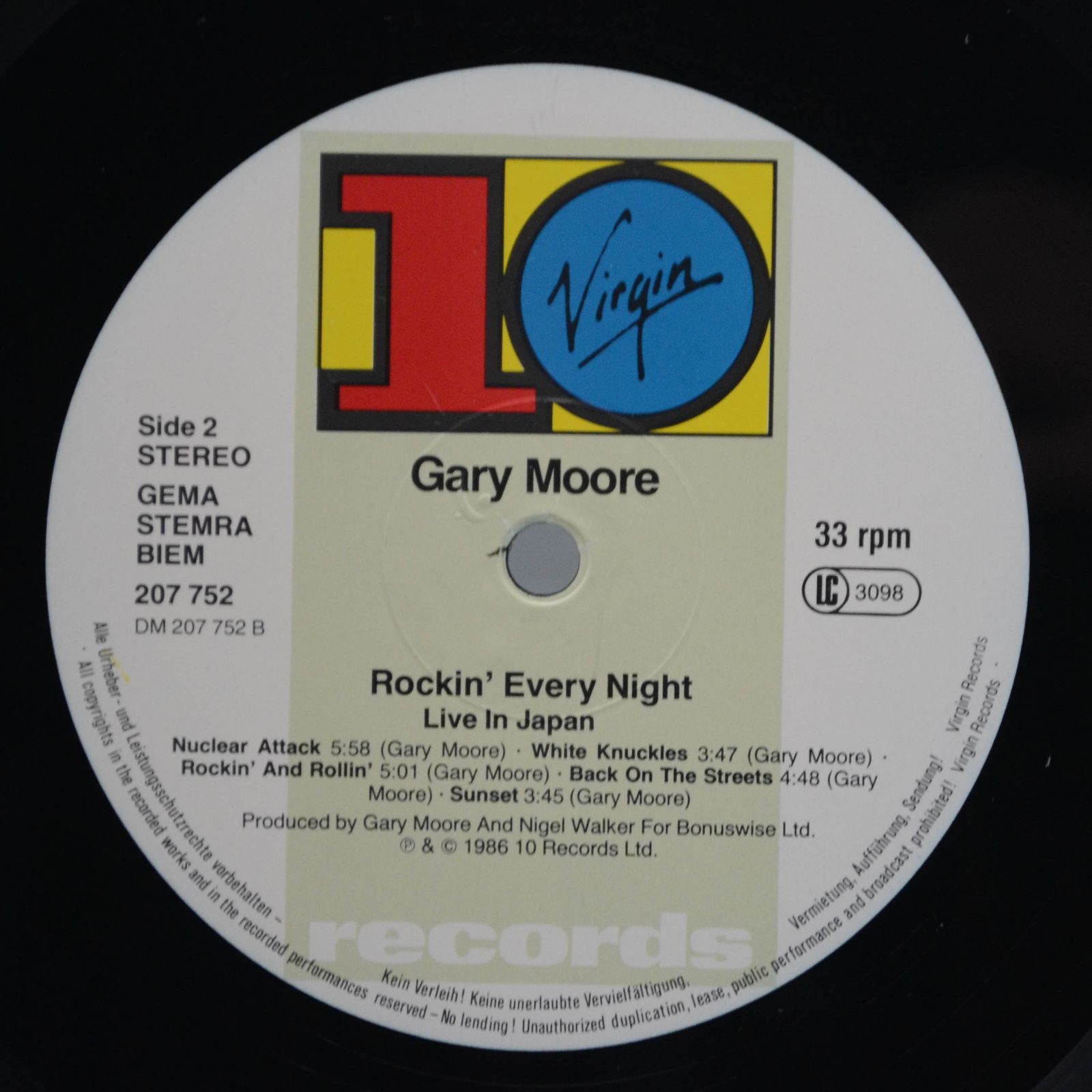 Gary Moore — Rockin' Every Night - Live In Japan, 1986