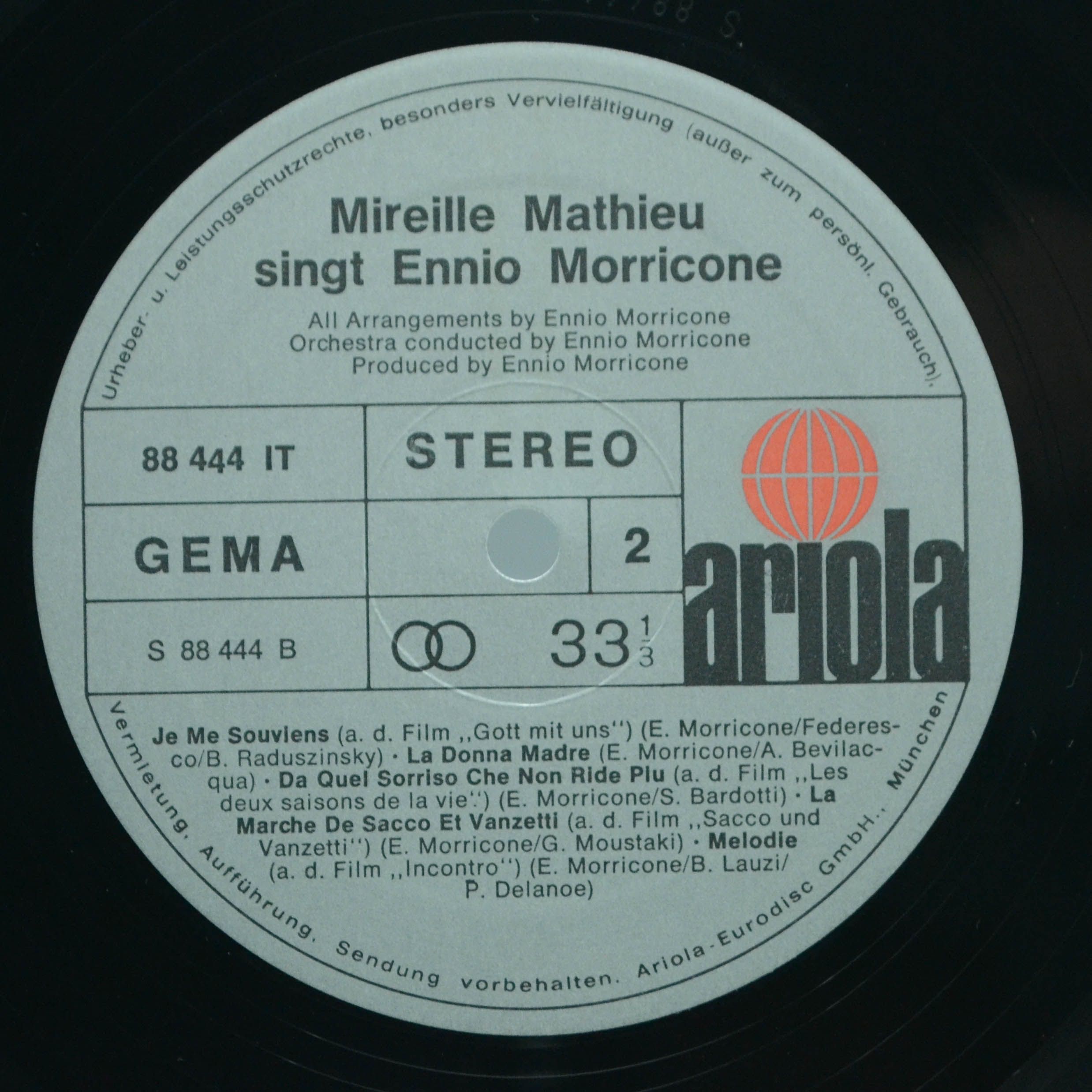 Mireille Mathieu / Ennio Morricone — Mireille Mathieu Singt Ennio Morricone, 1975