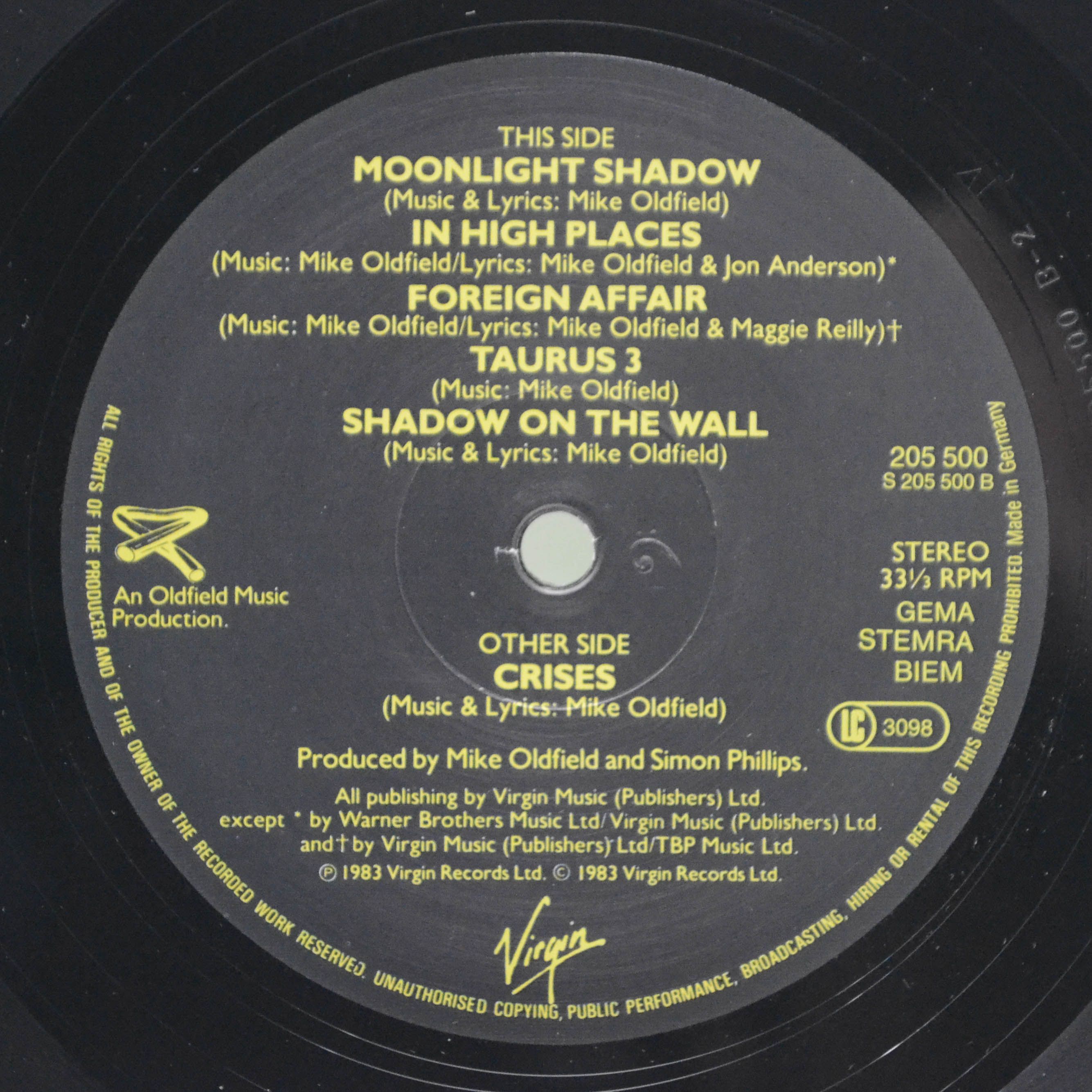 Mike Oldfield — Crises, 1983