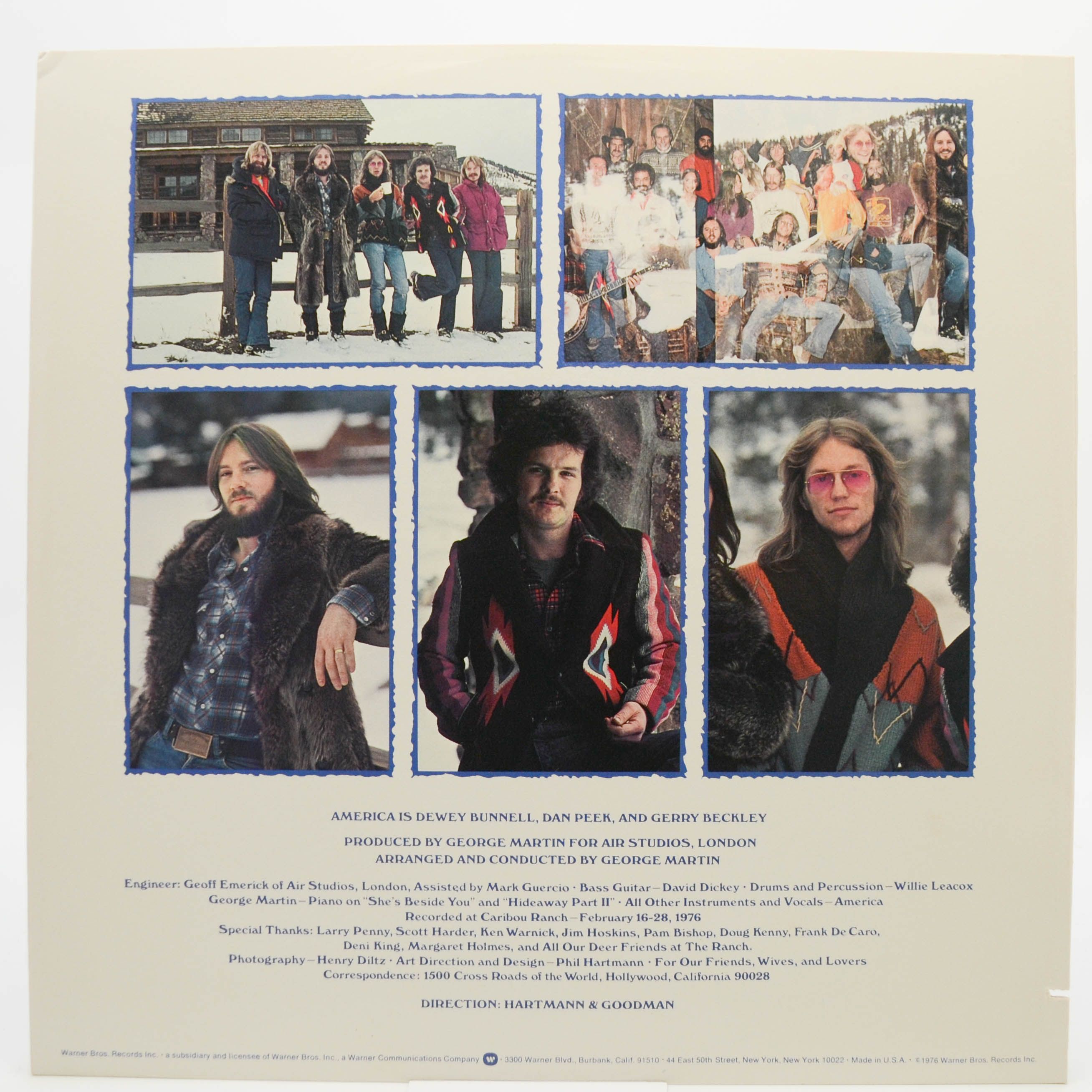 America — Hideaway (1-st, USA), 1976