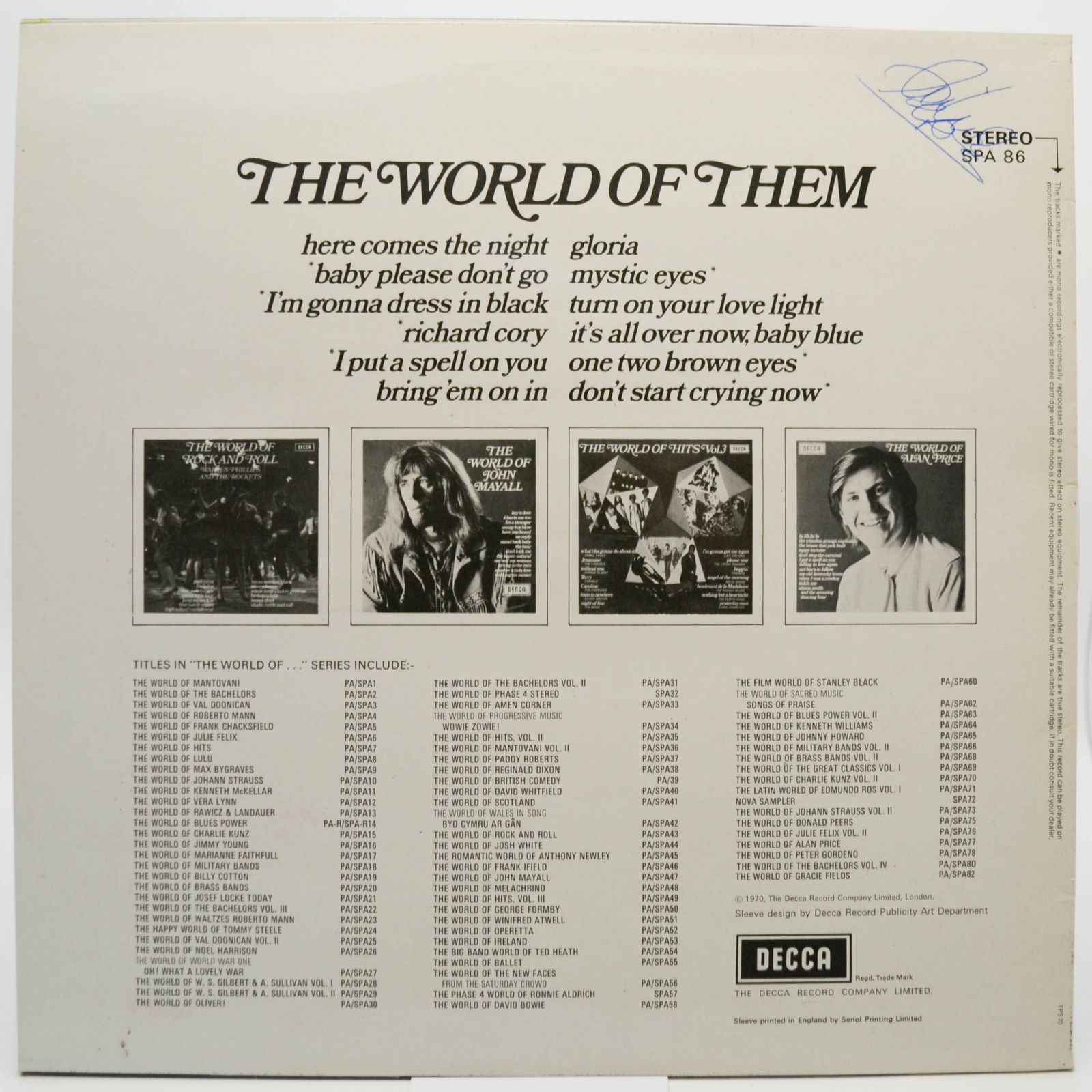 Them — The World Of Them, 1970