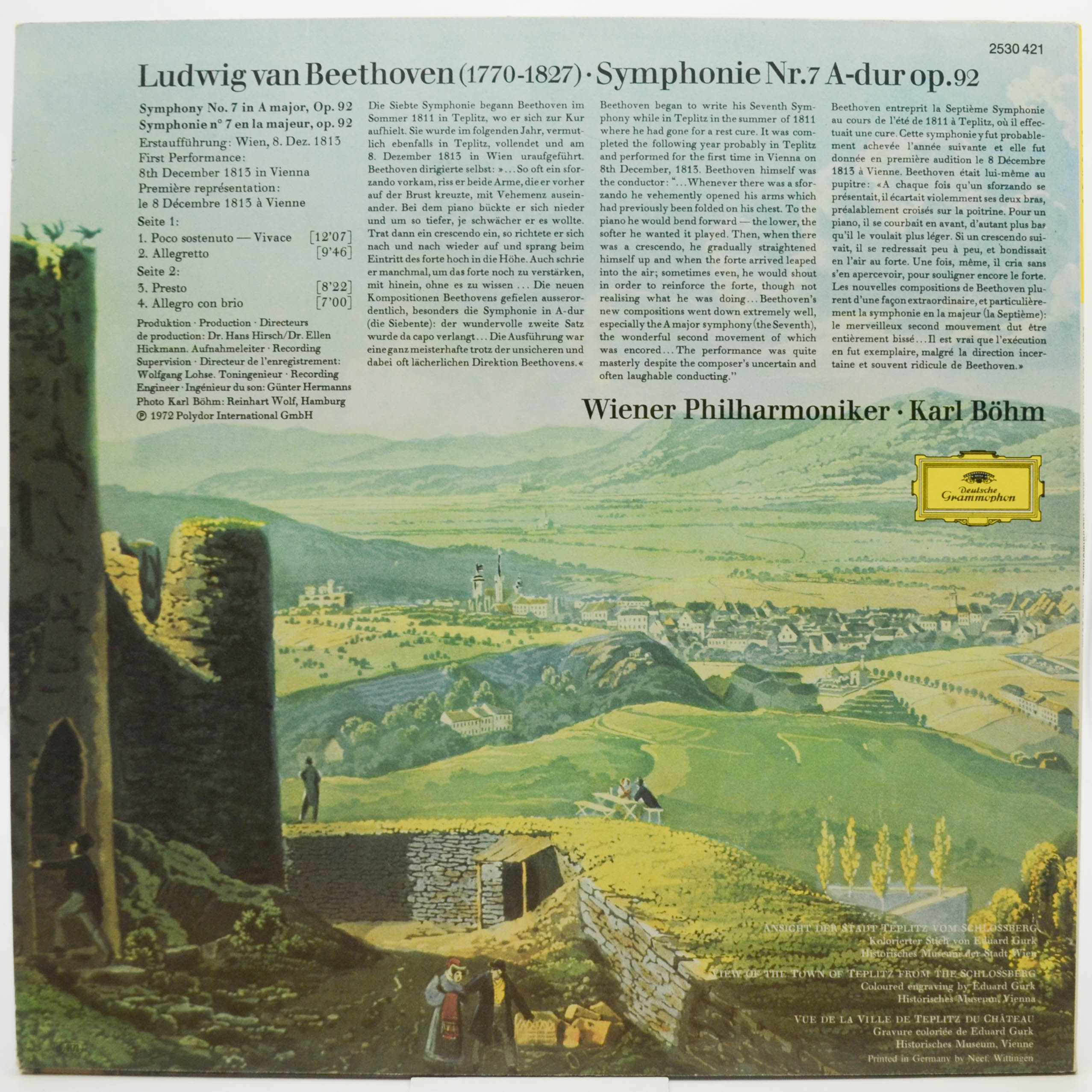 Ludwig Van Beethoven, Wiener Philharmoniker ∙ Karl Böhm — Symphonie Nr. 7, 1972