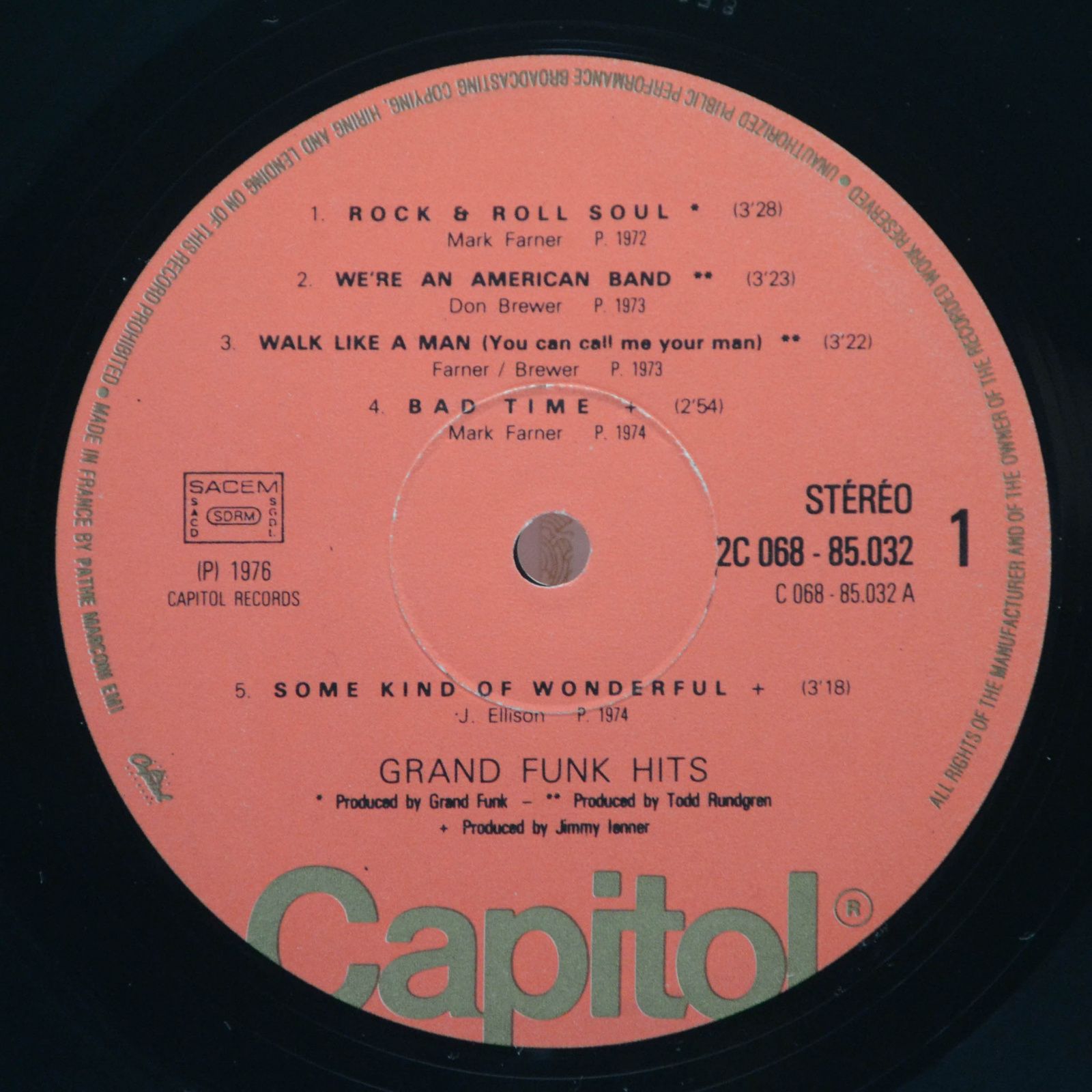 Grand Funk Railroad — Grand Funk Hits, 1976