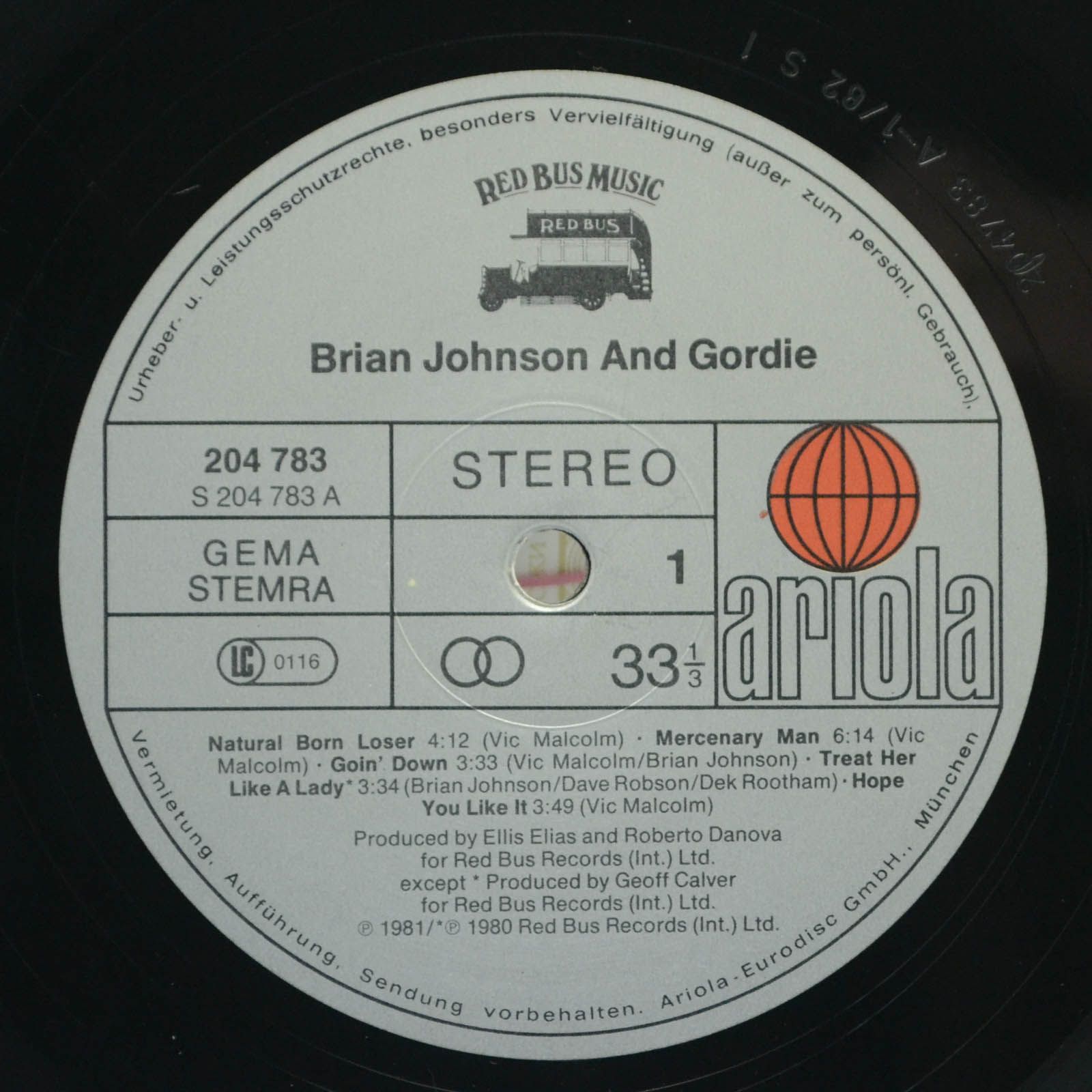 Brian Johnson And Geordie — Brian Johnson And Geordie, 1981