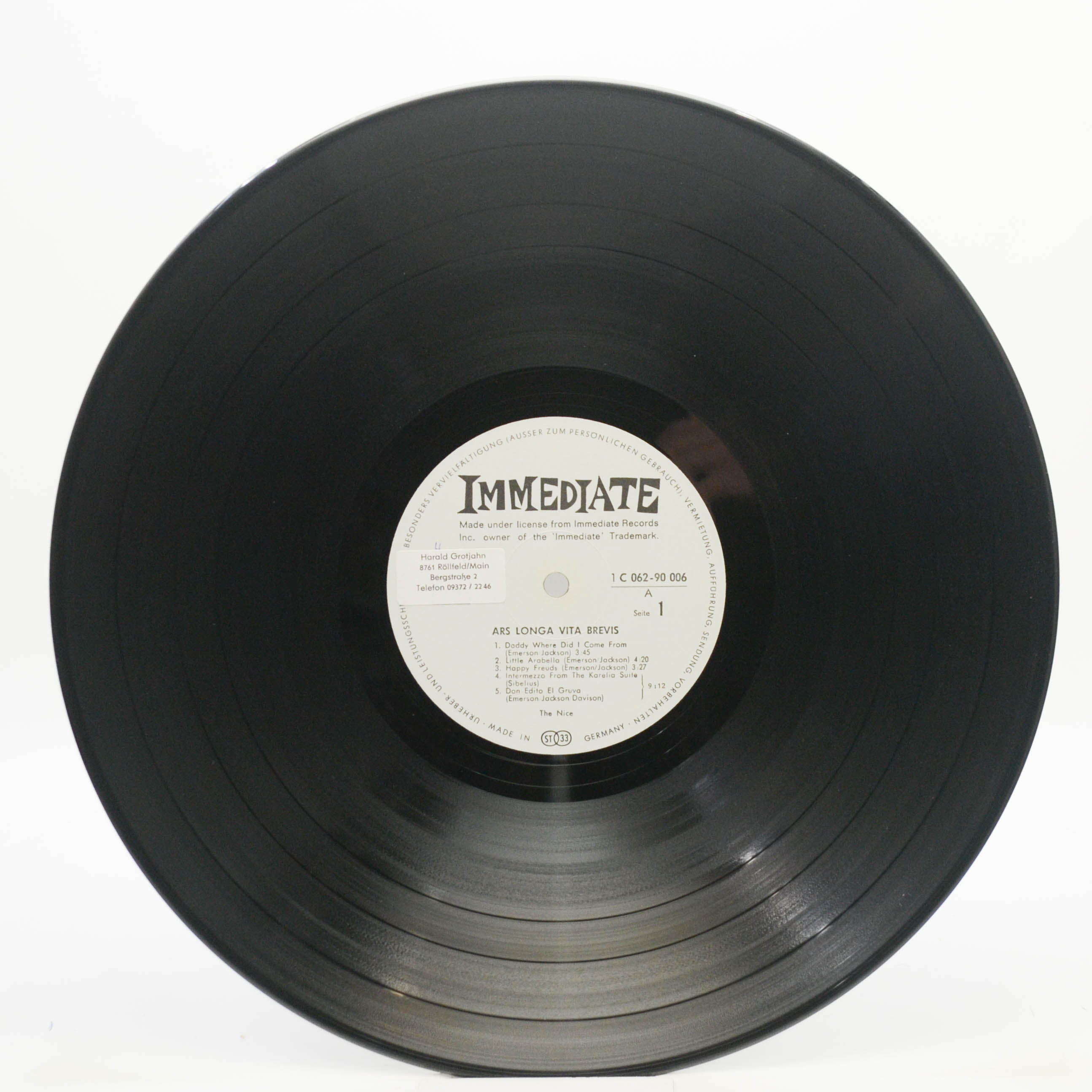 Nice — Ars Longa Vita Brevis, 1969