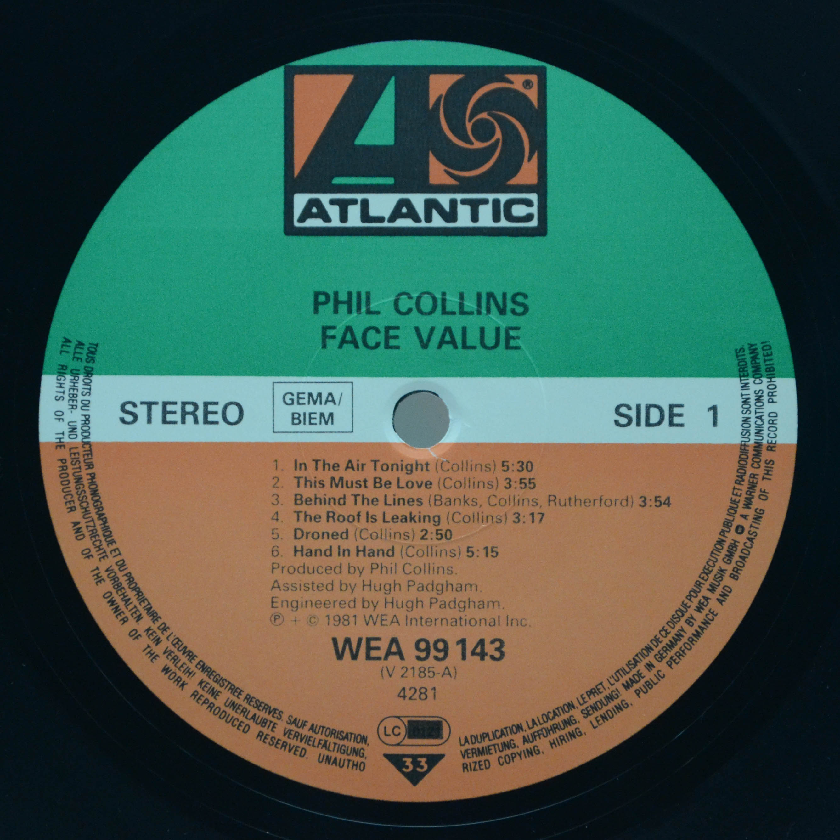 Phil Collins — Face Value, 1981