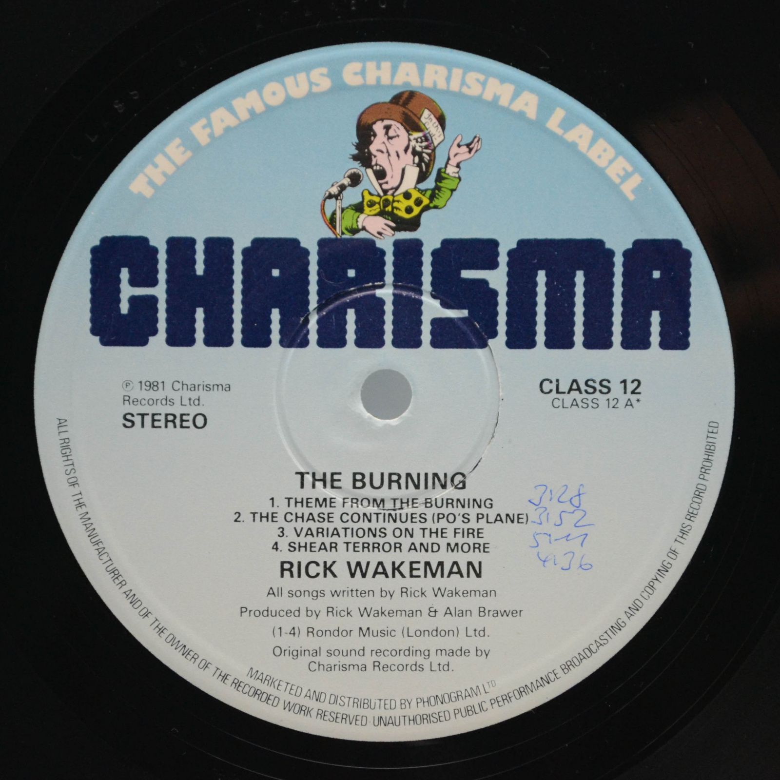 Rick Wakeman — The Burning (The Original Soundtrack Music From The Film) (1-st, UK), 1981