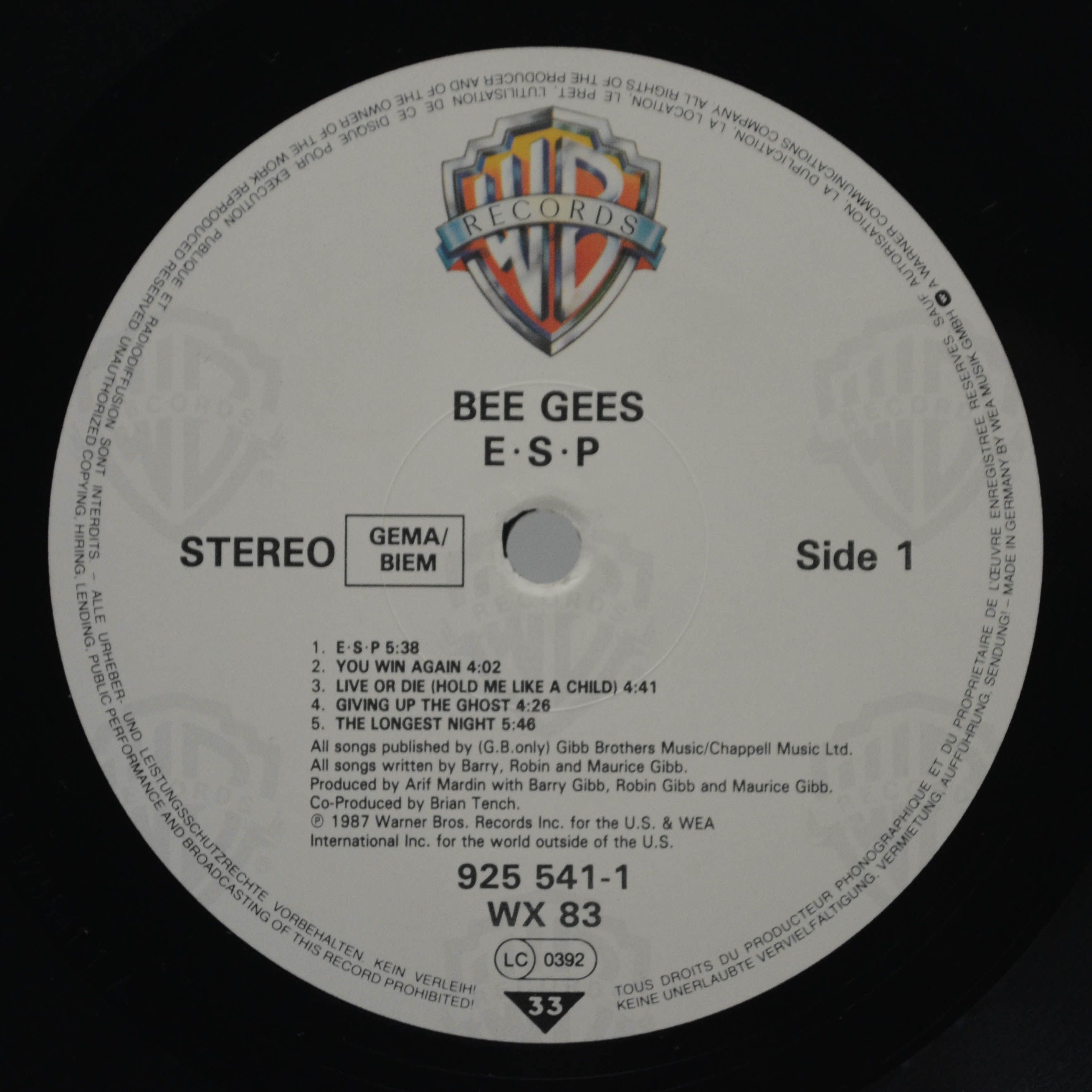 Bee Gees — E·S·P, 1987