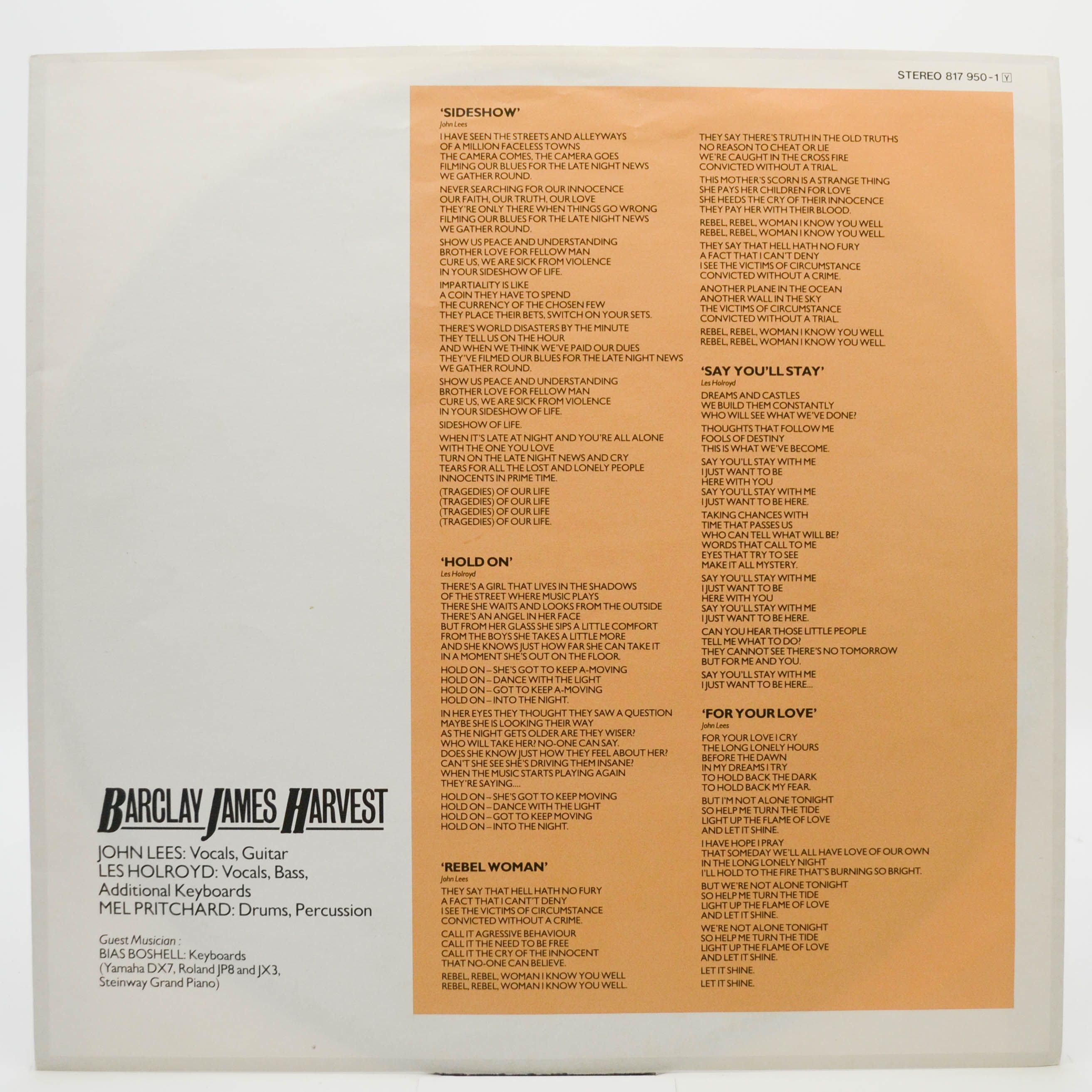 Barclay James Harvest — Victims Of Circumstance, 1984