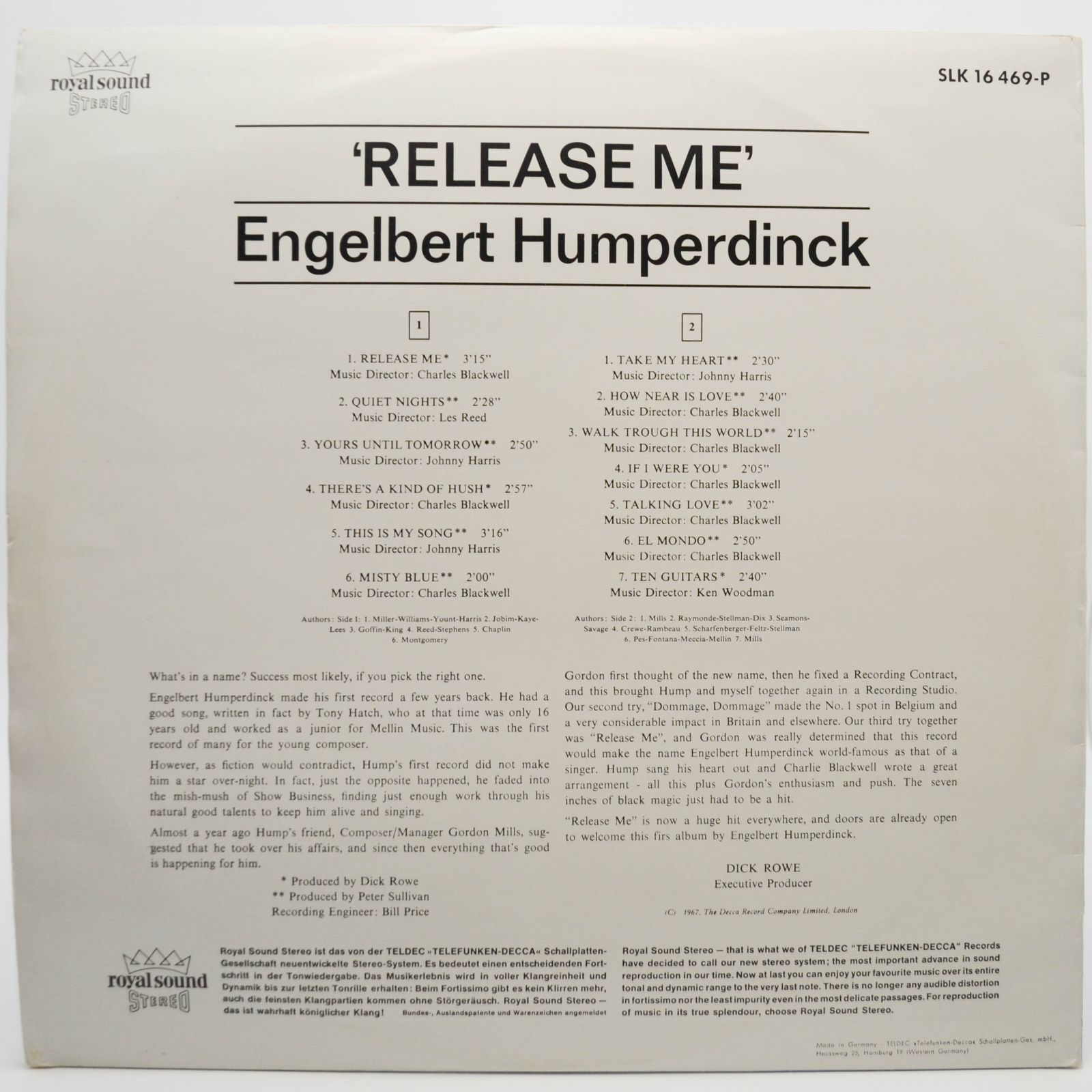 Engelbert Humperdinck — Release Me, 1967