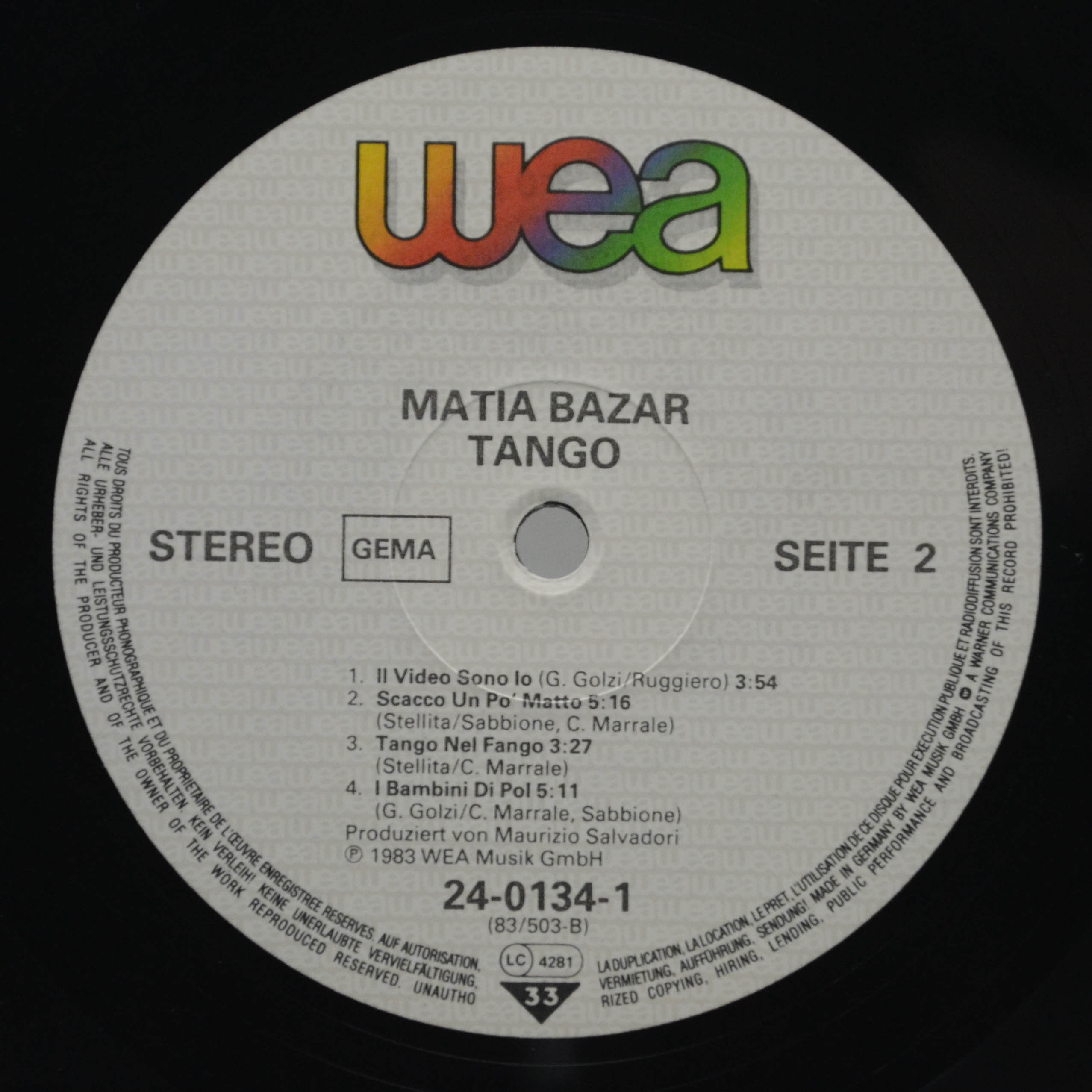 Matia Bazar — Tango, 1983