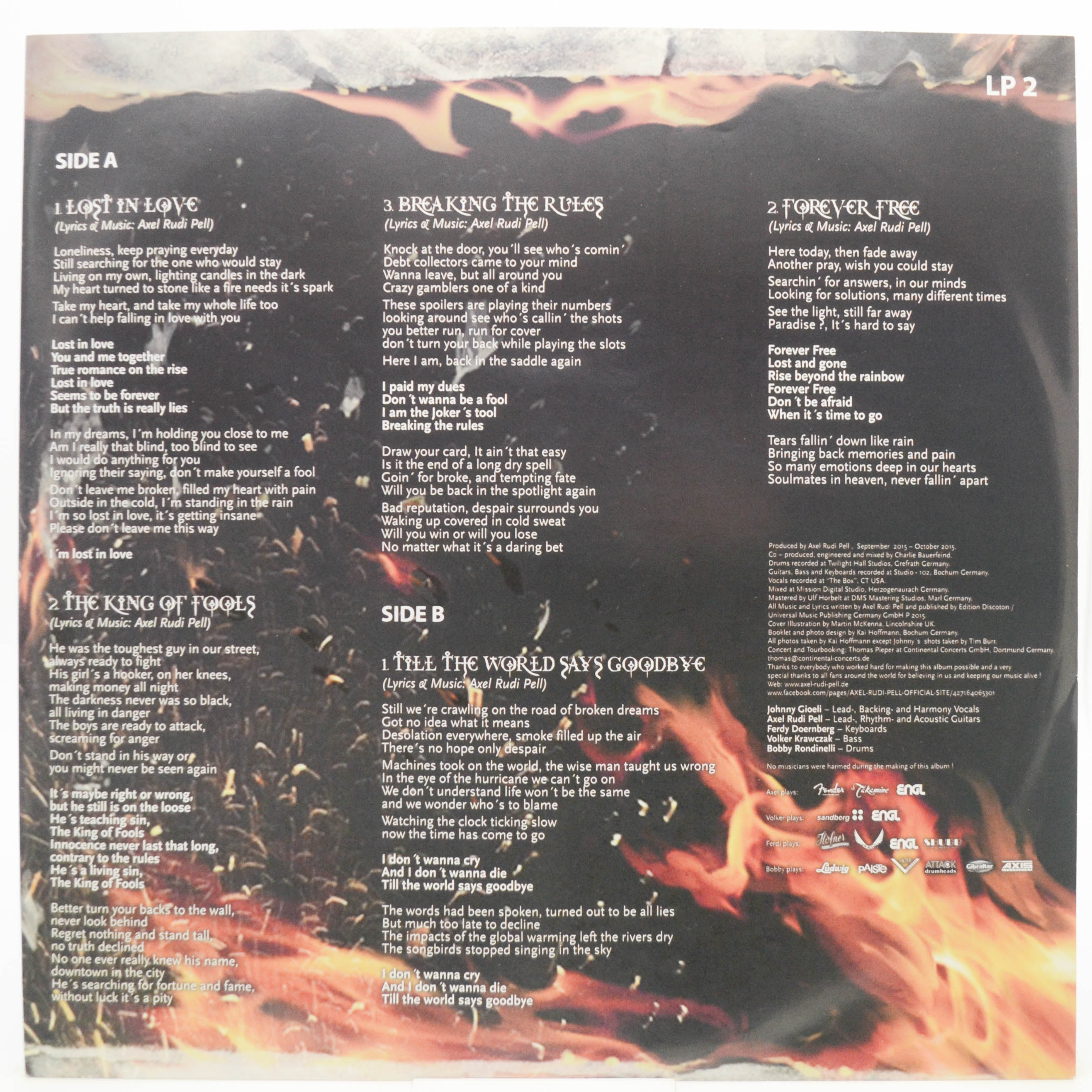 Axel Rudi Pell — Game Of Sins (2LP), 2016